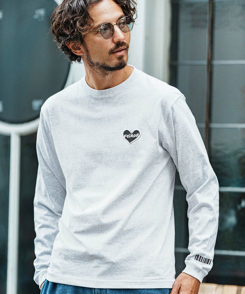 felkod(フィルコッド)】Heart Logo Long Sleeve Cut Sew ロング 