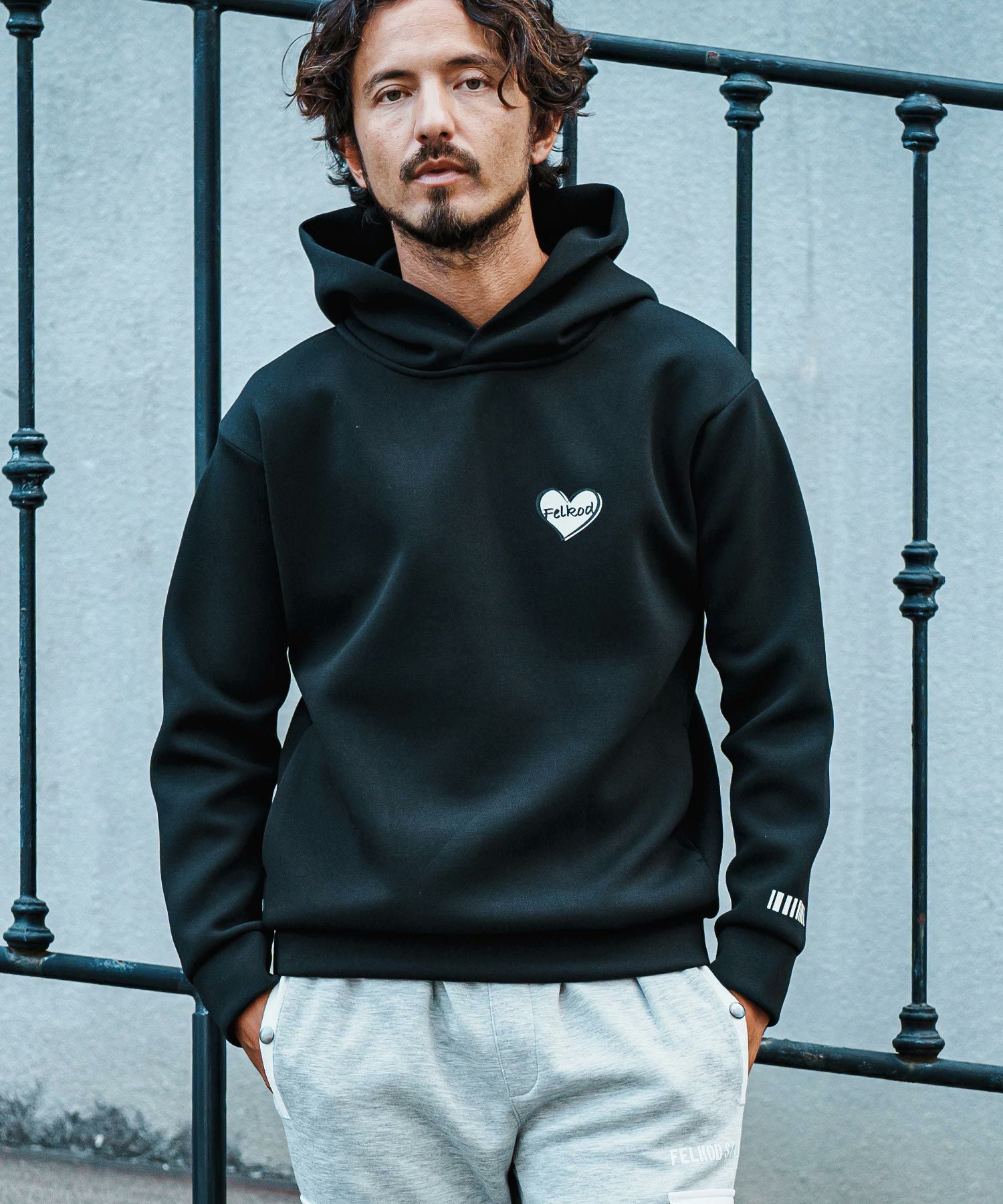 30%OFF【felkod(フィルコッド)】Heart Logo Cardboard Knit Parka