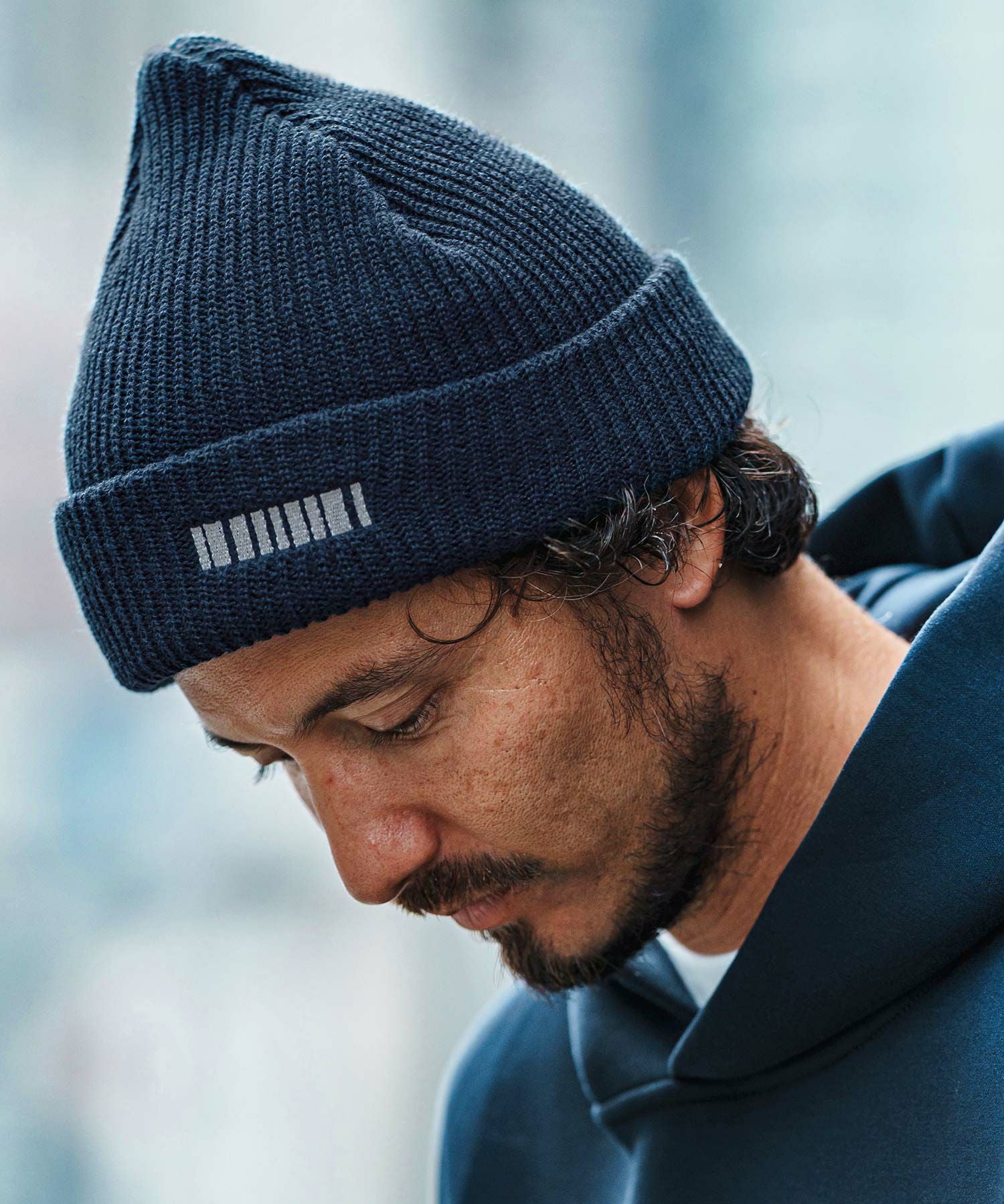 kapital duffle U.S.A.F ステンシルニットキャップ felkod(フィルコッド)】Barcode Embroidery Knit Cap ビーニー ニット