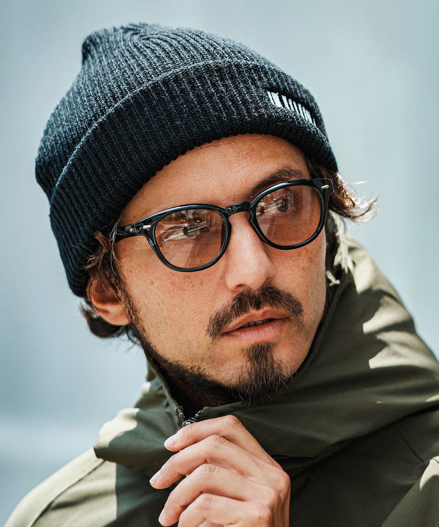 felkod(フィルコッド)】Barcode Embroidery Knit Cap ビーニー ニット