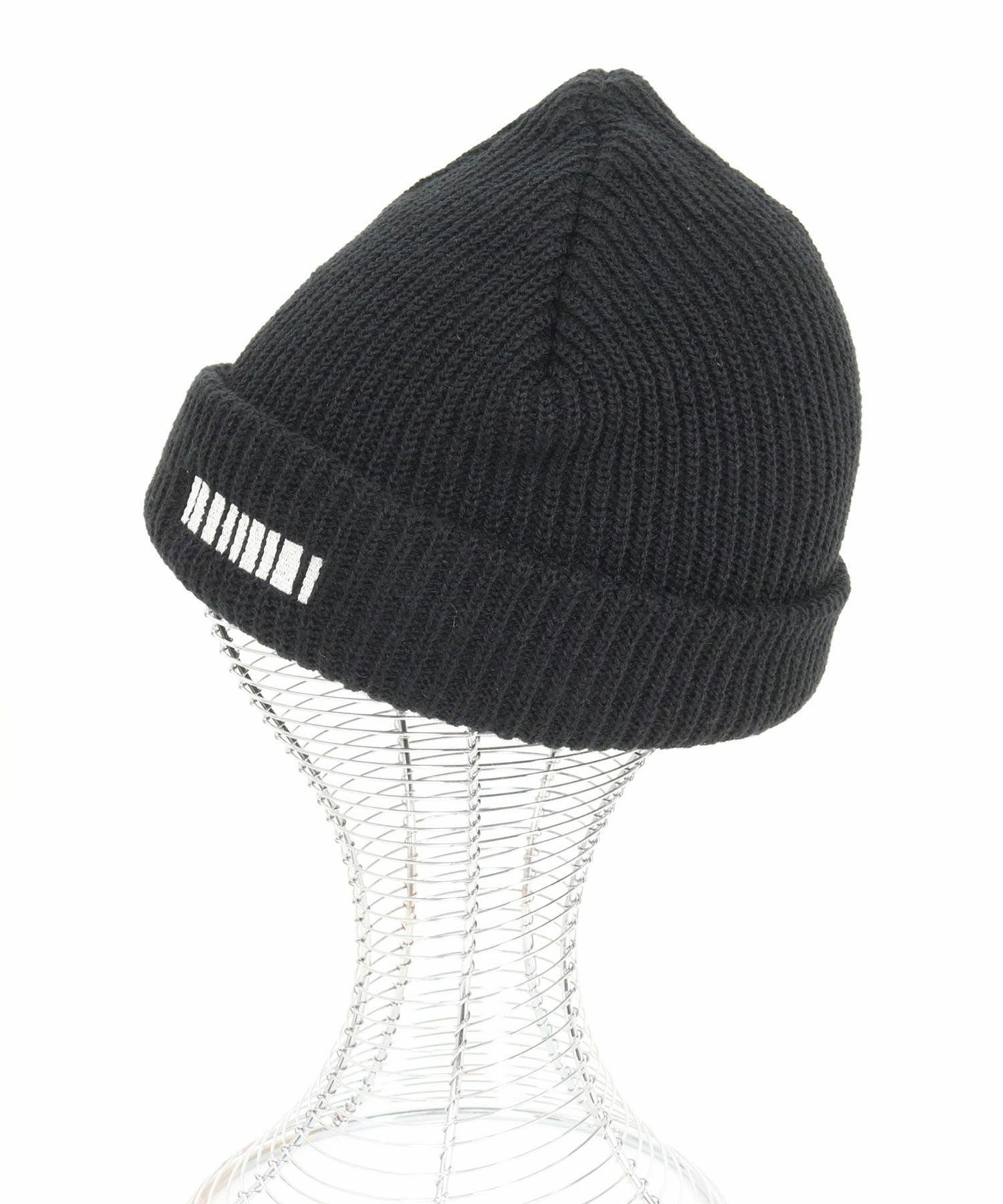 felkod(フィルコッド)】Barcode Embroidery Knit Cap ビーニー ニット