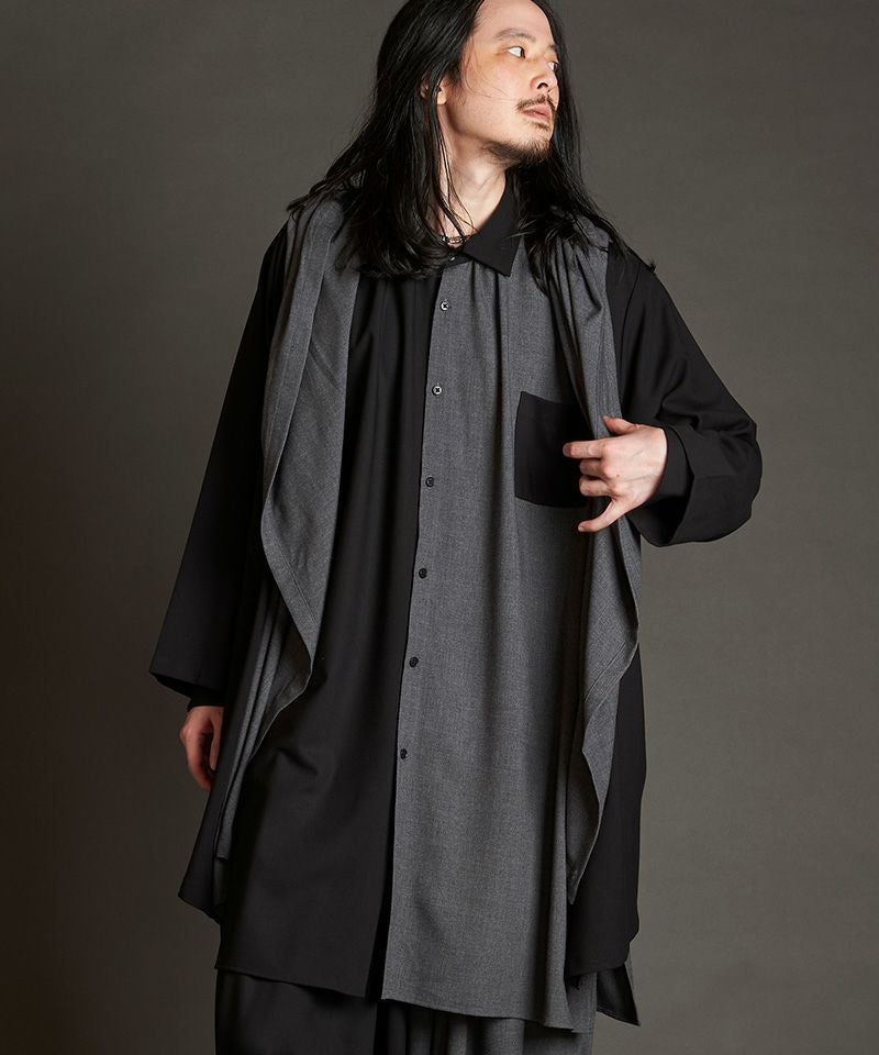30%OFF【NO ID.(ノーアイディー)】 ﾌｰﾄﾞﾄﾞﾚｰﾌﾟｶﾞｳﾝ(455006-016S