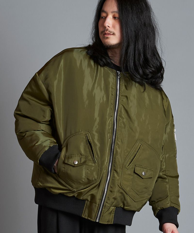 50%OFF【NO ID.(ノーアイディー)】ﾊﾟﾃﾞｯﾄﾞBIG-MA-BLZ ブルゾン(855030