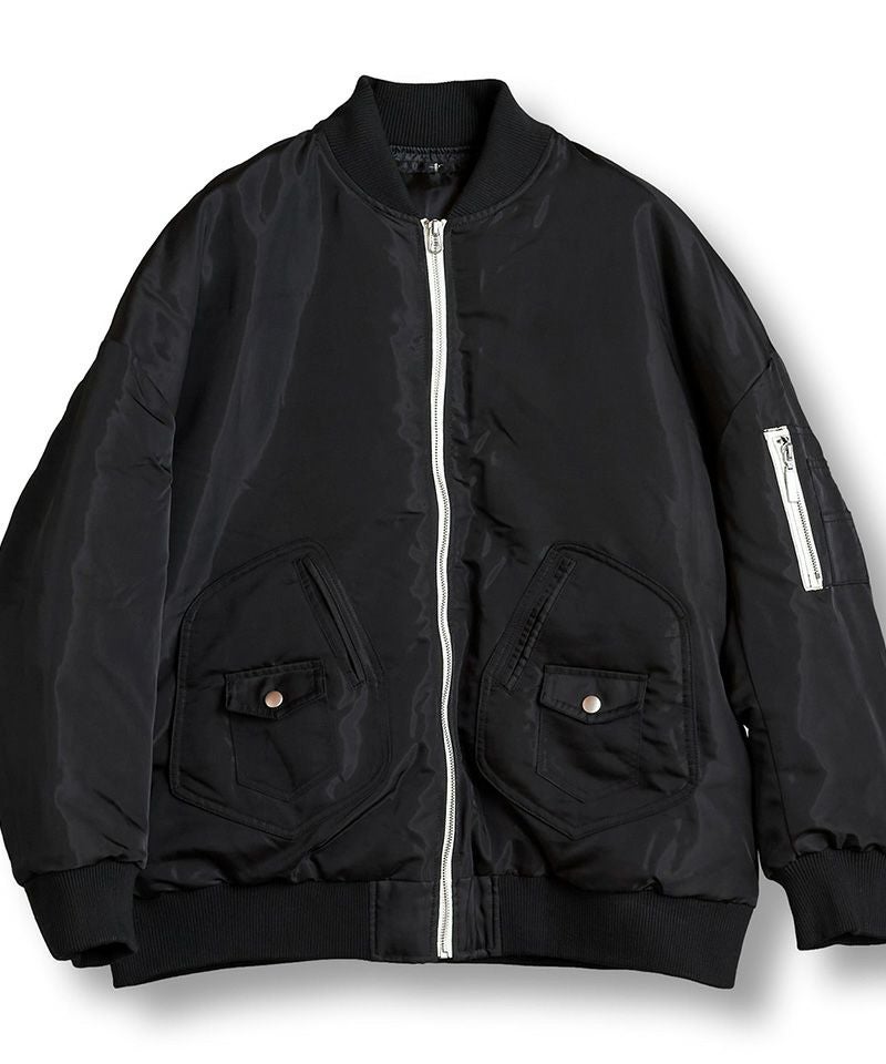 50%OFF【NO ID.(ノーアイディー)】ﾊﾟﾃﾞｯﾄﾞBIG-MA-BLZ ブルゾン(855030