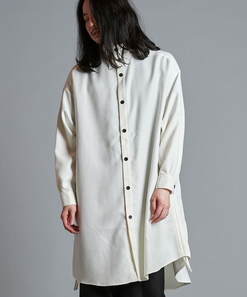 50%OFF【NO ID.(ノーアイディー)】ﾄﾞﾛｰｽﾄﾘﾝｸﾞｽﾊｲｶﾗｰﾛﾝｸﾞSH シャツ