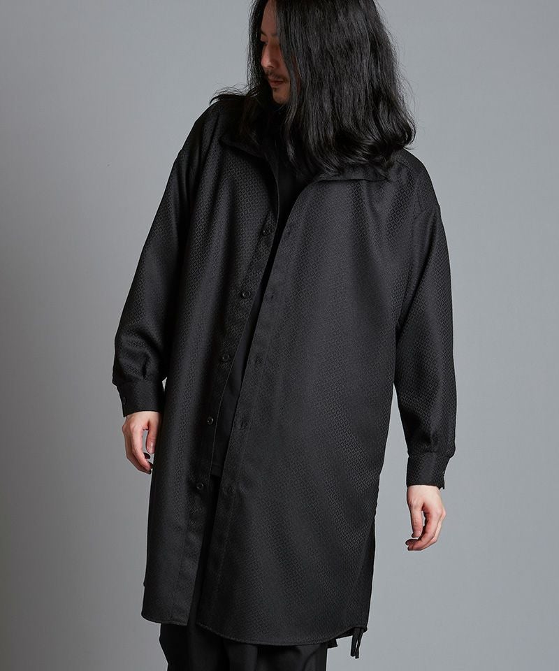 50%OFF【NO ID.(ノーアイディー)】ﾄﾞﾛｰｽﾄﾘﾝｸﾞｽﾊｲｶﾗｰﾛﾝｸﾞSH シャツ