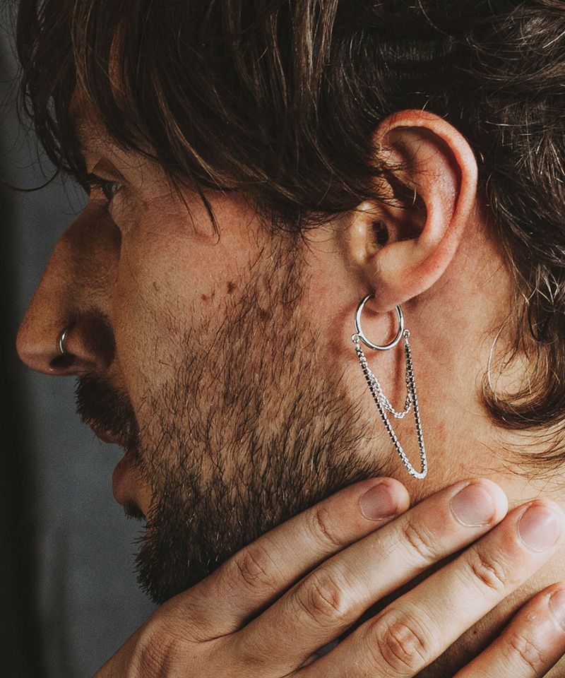 ピアス no.207 NO ID.(ノーアイディー)】ｽｲﾝｸﾞﾁｪｰﾝﾌｪｲｸﾋﾟｱｽ(855170-916A) | CAMBIO