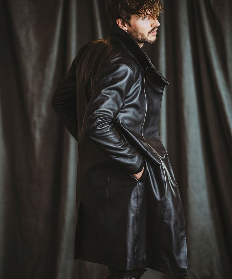 50%OFF【NO ID.(ノーアイディー)】ｼｰﾌﾟﾚｻﾞｰﾊｲｶﾗｰｺｰﾄ(855030-862L