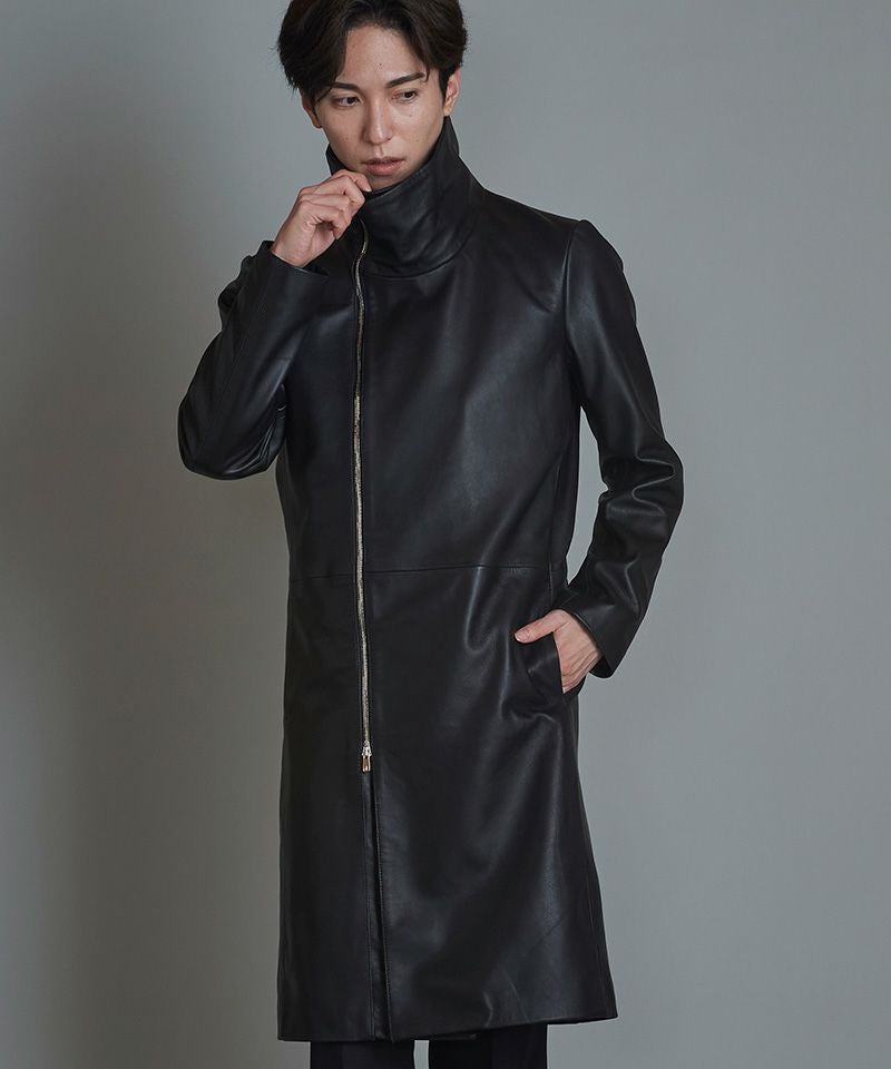 50%OFF【NO ID.(ノーアイディー)】ｼｰﾌﾟﾚｻﾞｰﾊｲｶﾗｰｺｰﾄ(855030-862L