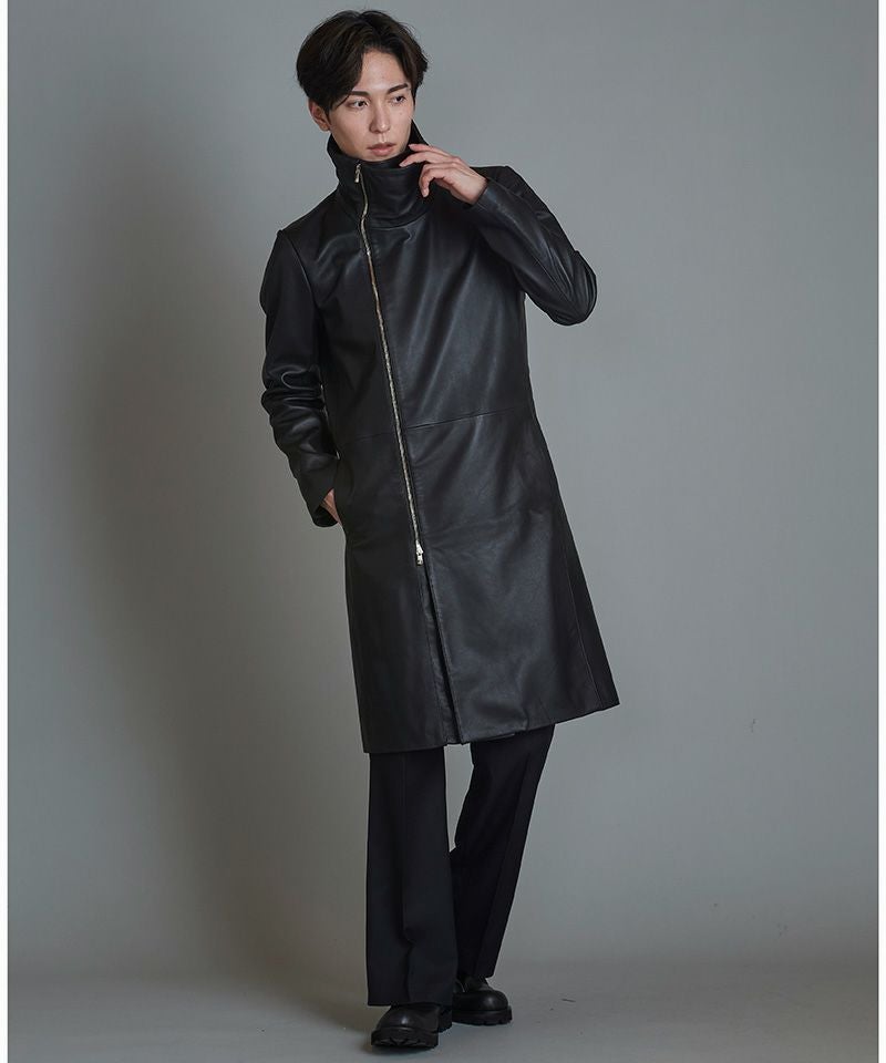 50%OFF【NO ID.(ノーアイディー)】ｼｰﾌﾟﾚｻﾞｰﾊｲｶﾗｰｺｰﾄ(855030-862L