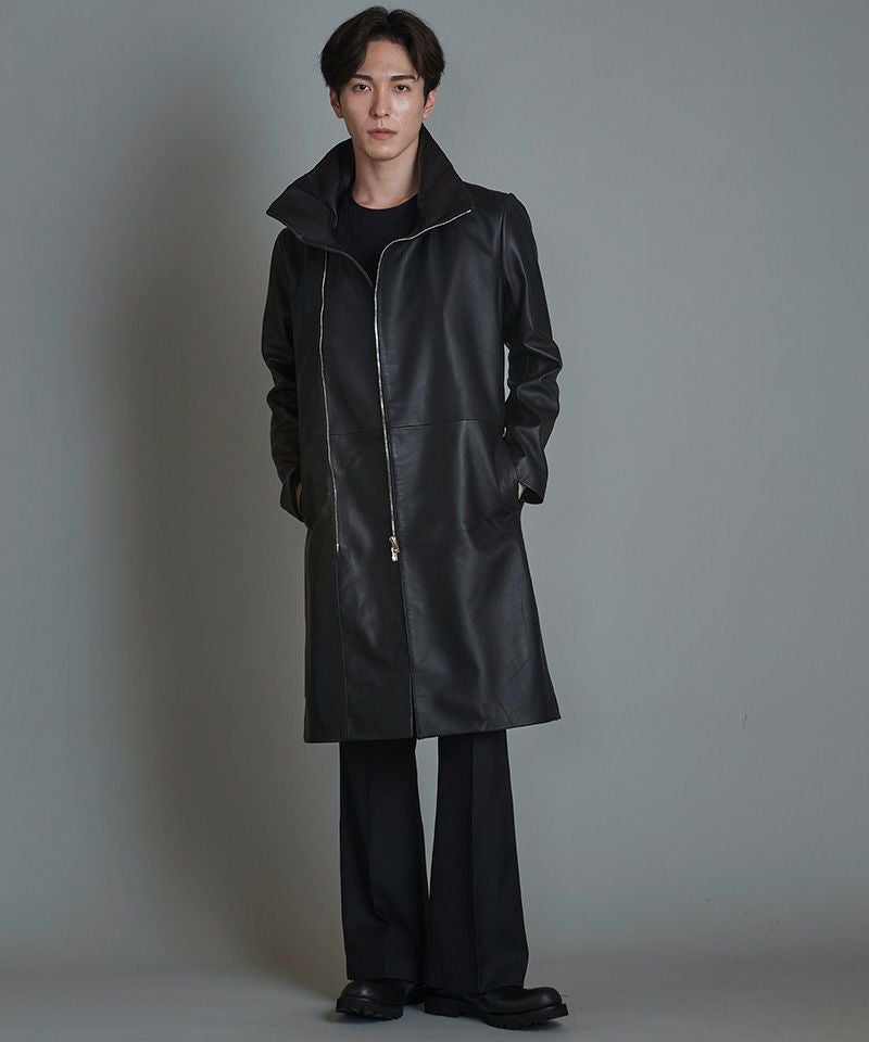 50%OFF【NO ID.(ノーアイディー)】ｼｰﾌﾟﾚｻﾞｰﾊｲｶﾗｰｺｰﾄ(855030-862L