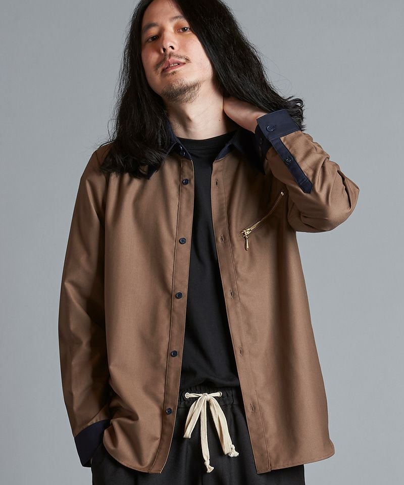 50%OFF【NO ID.(ノーアイディー)】ｸﾚﾘｯｸZIP-SH シャツ(855006-880S