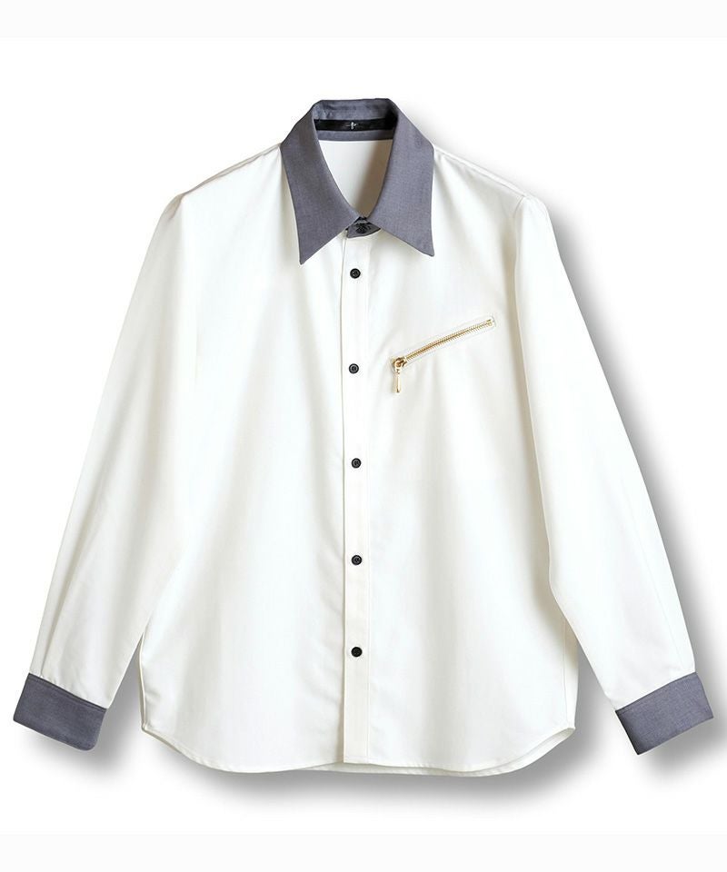 50%OFF【NO ID.(ノーアイディー)】ｸﾚﾘｯｸZIP-SH シャツ(855006-880S
