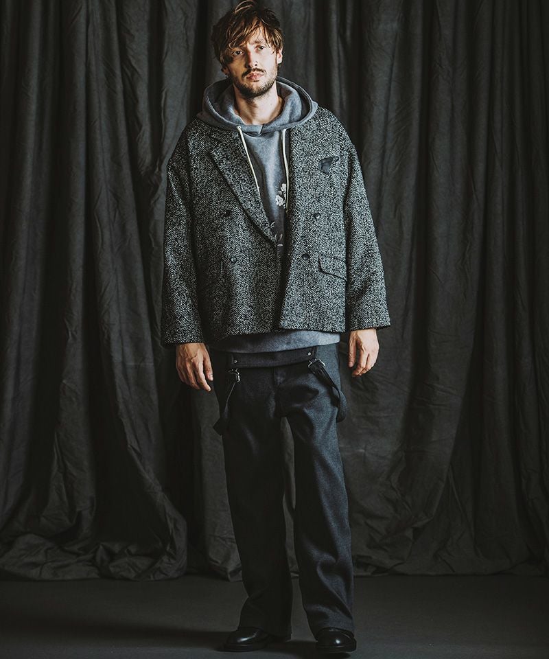 50%OFF【NO ID.(ノーアイディー)】ｵｰﾊﾞｰｻｲｽﾞﾀﾞﾌﾞﾙﾌﾞﾚｽﾄJKT テーラード