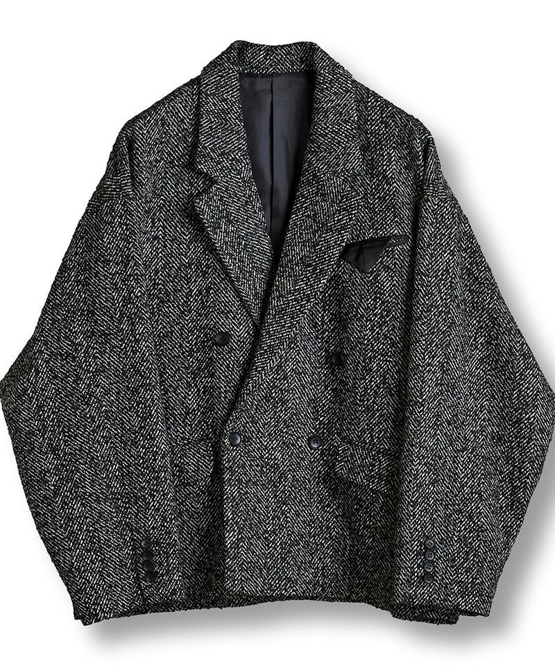 50%OFF【NO ID.(ノーアイディー)】ｵｰﾊﾞｰｻｲｽﾞﾀﾞﾌﾞﾙﾌﾞﾚｽﾄJKT テーラード