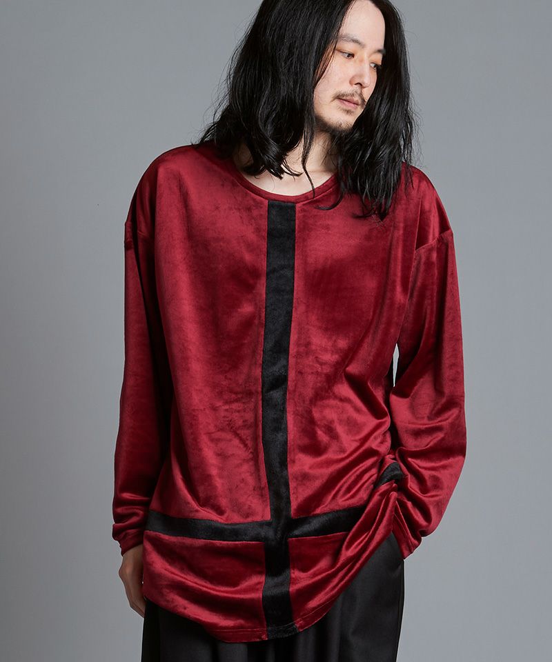 30%OFF【NO ID.(ノーアイディー)】ｲﾝﾊﾞｰﾃｯﾄﾞｸﾛｽBIG-PO カットソー