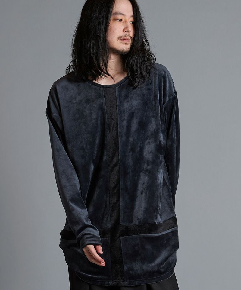 50%OFF【NO ID.(ノーアイディー)】ｲﾝﾊﾞｰﾃｯﾄﾞｸﾛｽBIG-PO カットソー