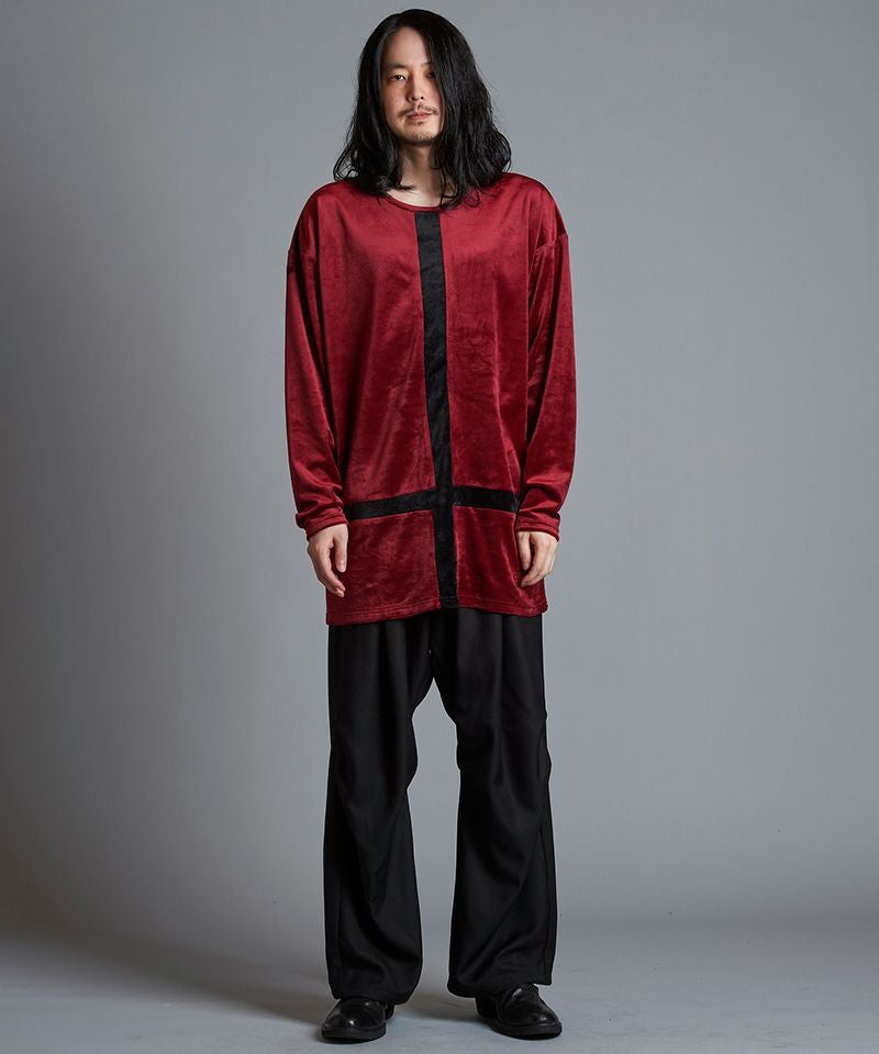 50%OFF【NO ID.(ノーアイディー)】ｲﾝﾊﾞｰﾃｯﾄﾞｸﾛｽBIG-PO カットソー