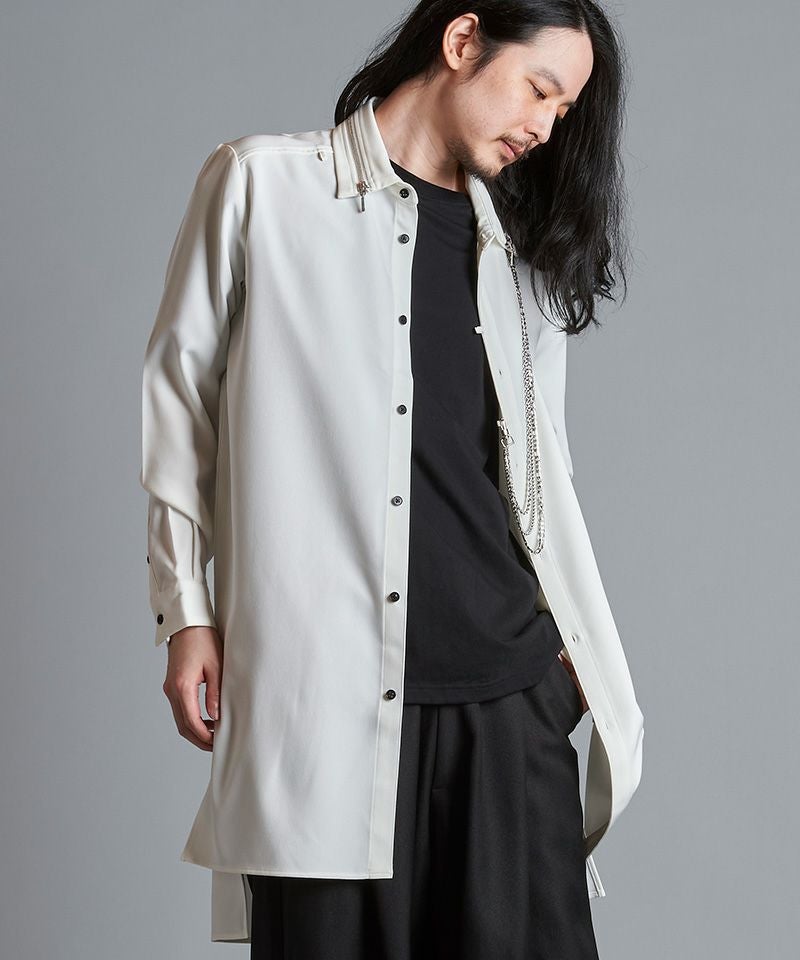 30%OFF【NO ID.(ノーアイディー)】ZIPﾁｪｰﾝﾛﾝｸﾞSH シャツ(455006-895S