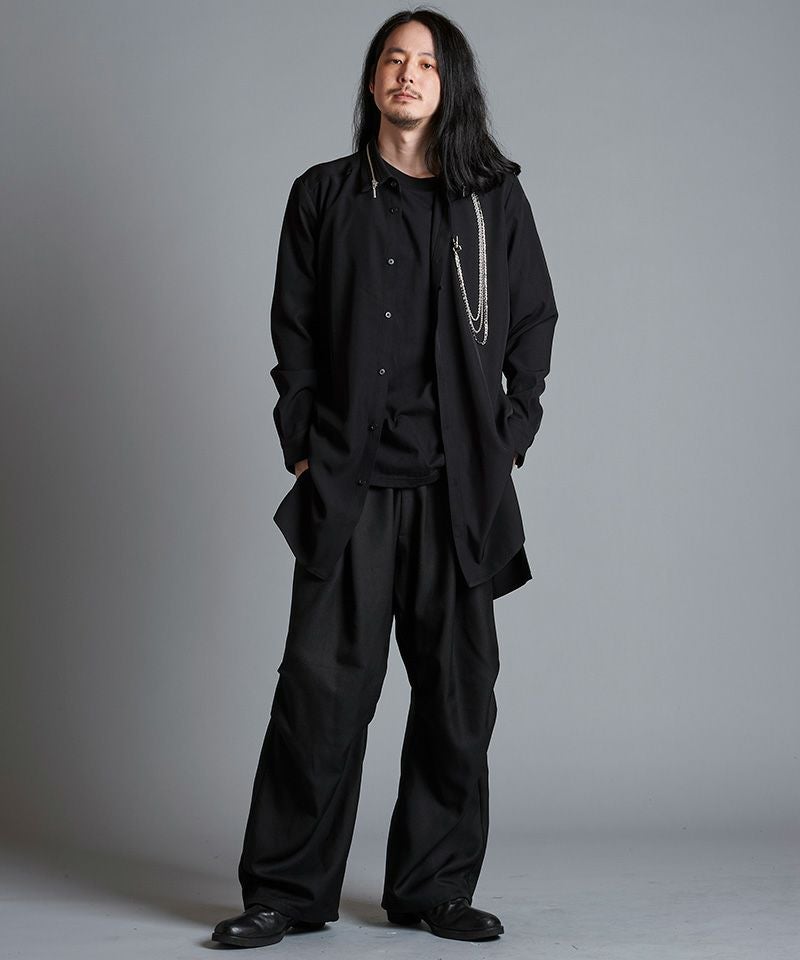 30%OFF【NO ID.(ノーアイディー)】ZIPﾁｪｰﾝﾛﾝｸﾞSH シャツ(455006-895S