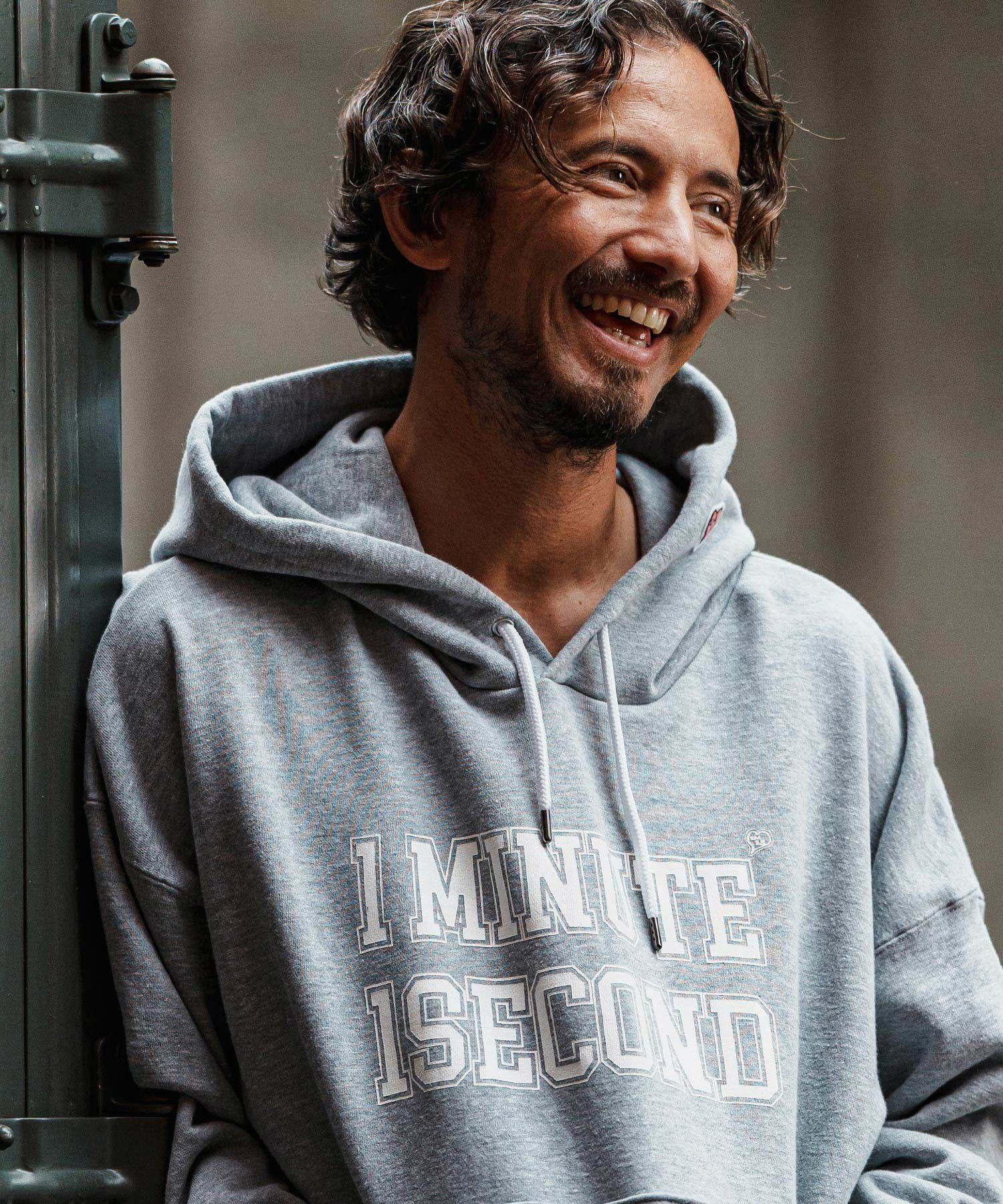1minute1secondパーカー グレー　カモフラ（1M24F090） 50%OFF【1minute 1second(ワンミニットワンセカンド)】2 lines college