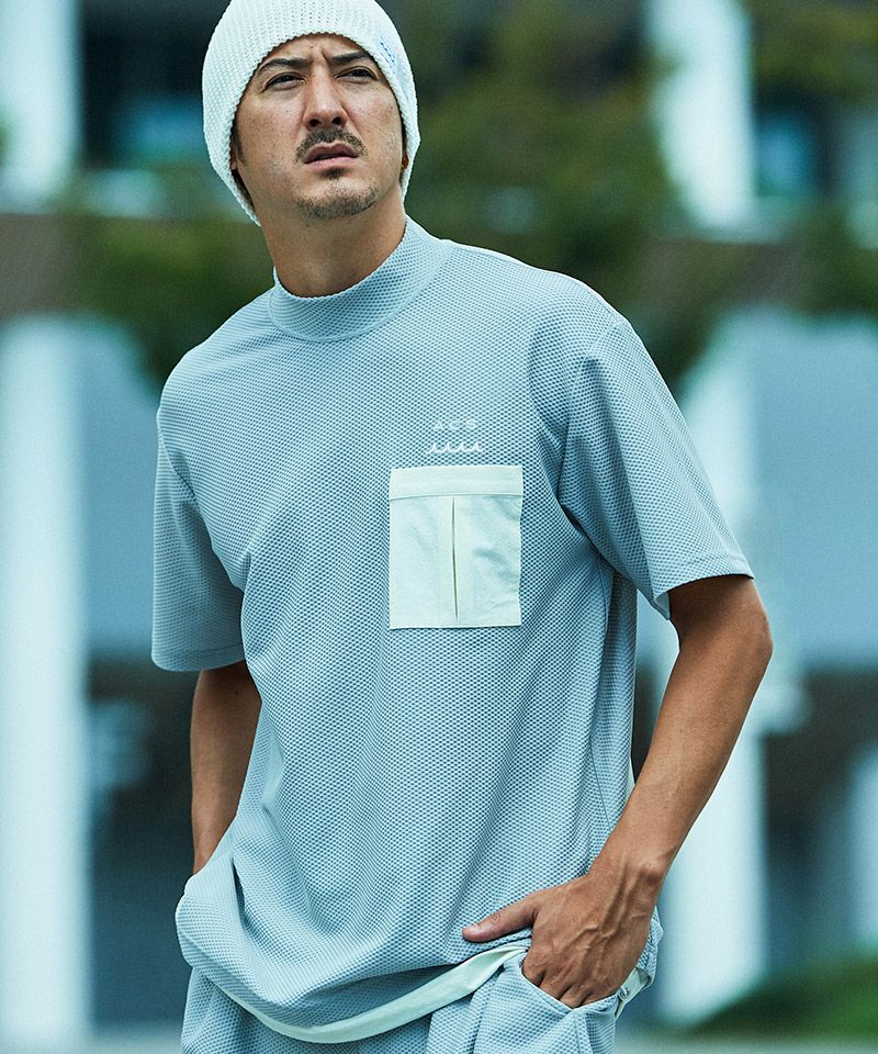 ACANTHUS(アカンサス)】muta Mesh Mockneck Top モックネックTシャツ