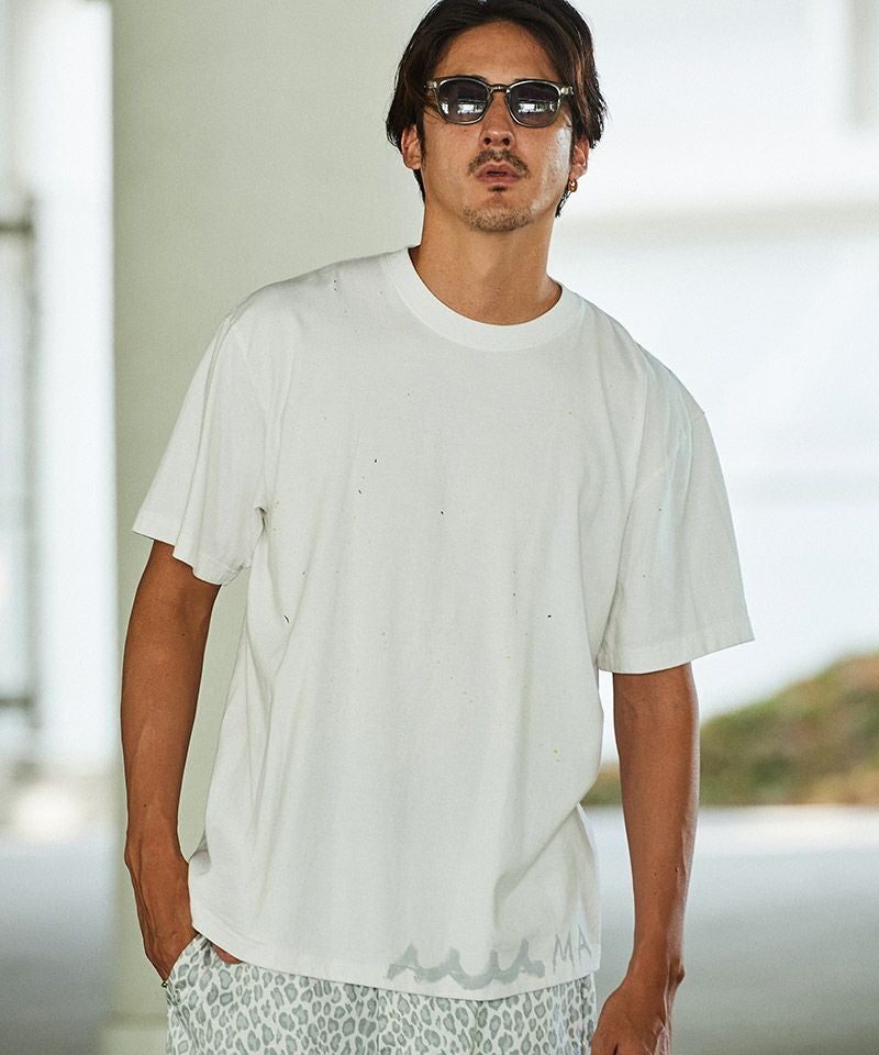 ACANTHUS★muta Hand Border Paint Tee ACANTHUS(アカンサス)】muta Washed Hand Paint Tee Tシャツ(MA2512