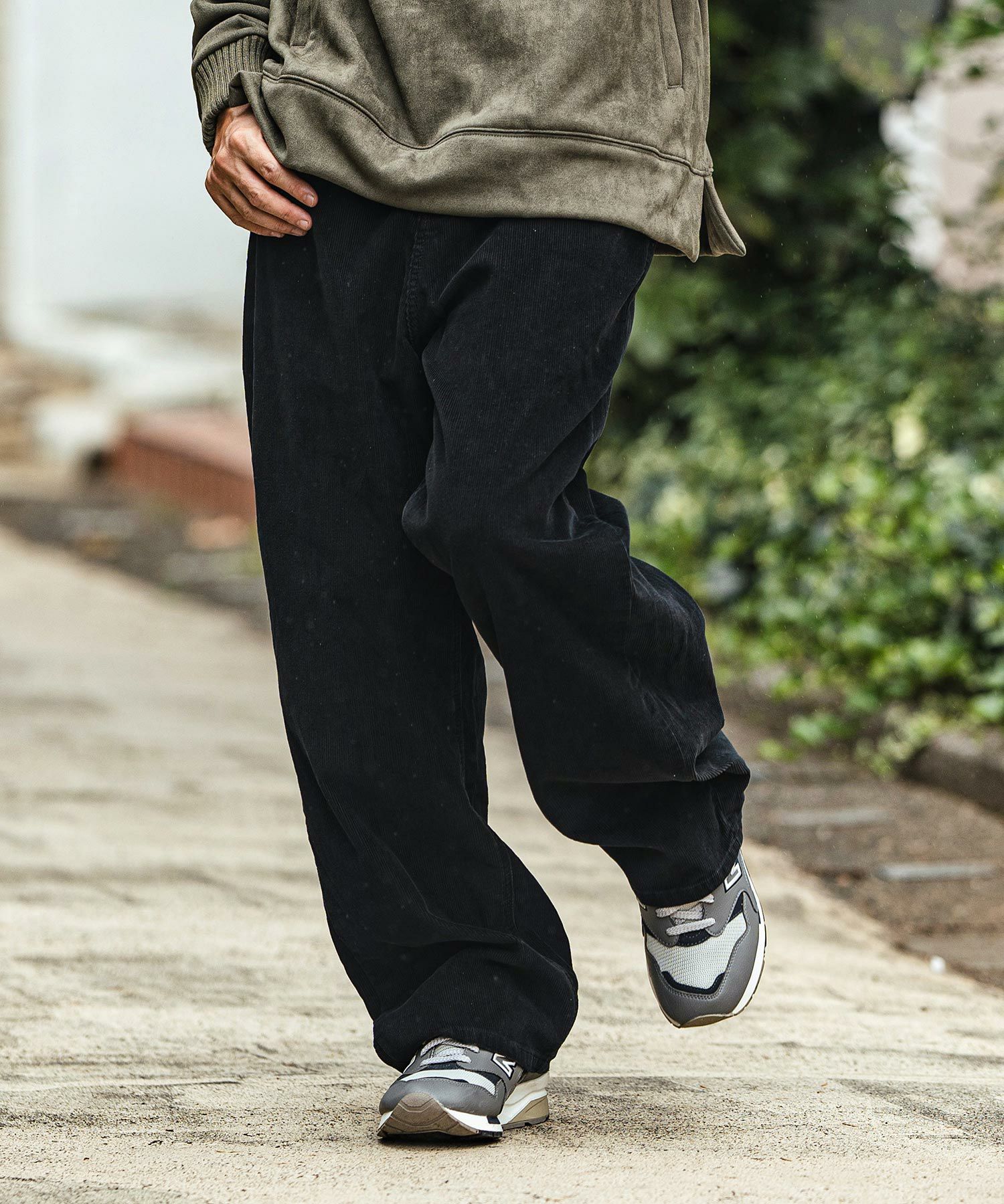 30%OFF【CAMBIO(カンビオ)】Corduroy Wide Straight Pants
