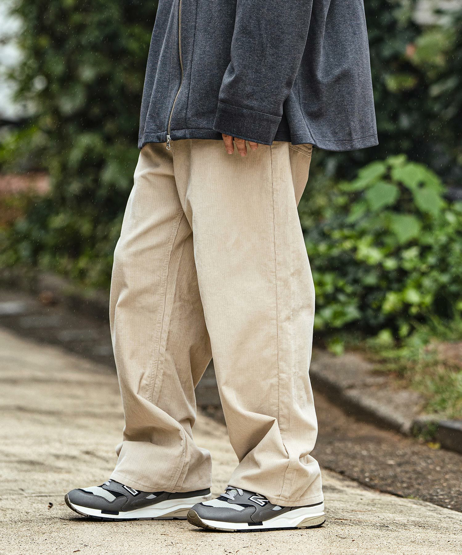 30%OFF【CAMBIO(カンビオ)】Corduroy Wide Straight Pants
