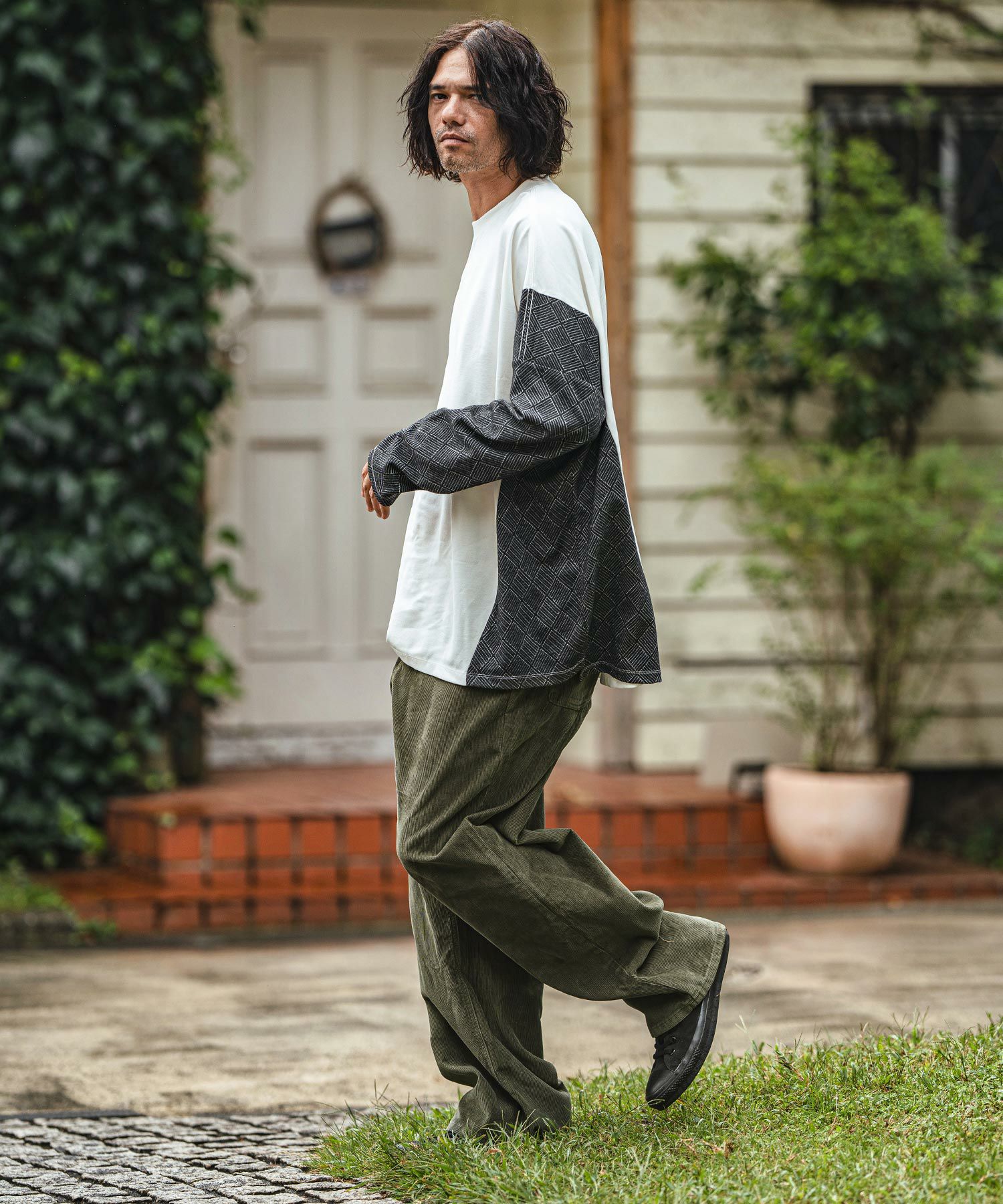 30%OFF【CAMBIO(カンビオ)】Corduroy Wide Straight Pants
