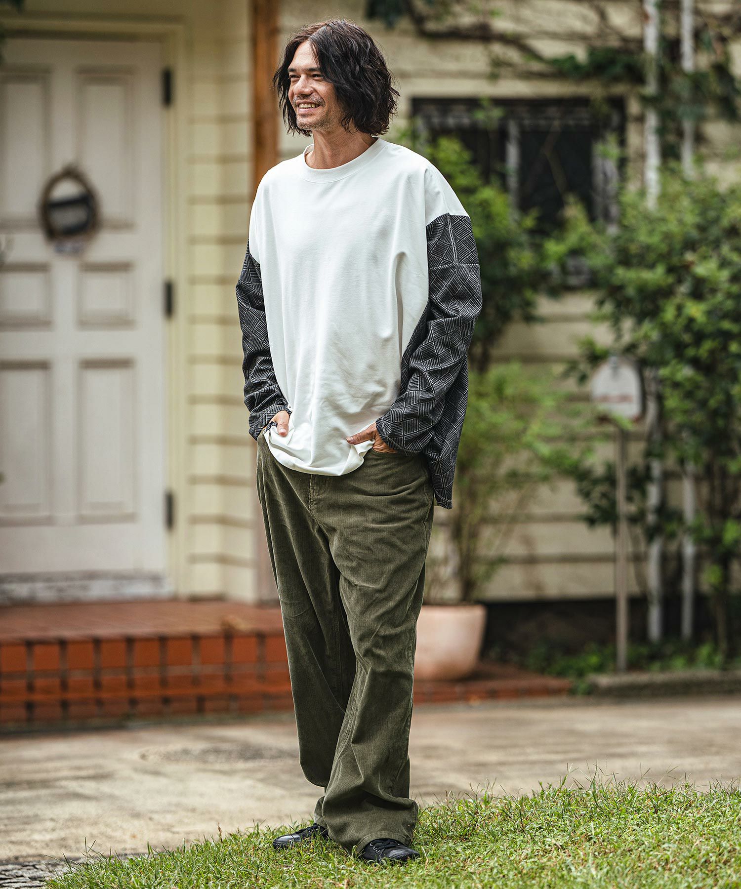 30%OFF【CAMBIO(カンビオ)】Corduroy Wide Straight Pants