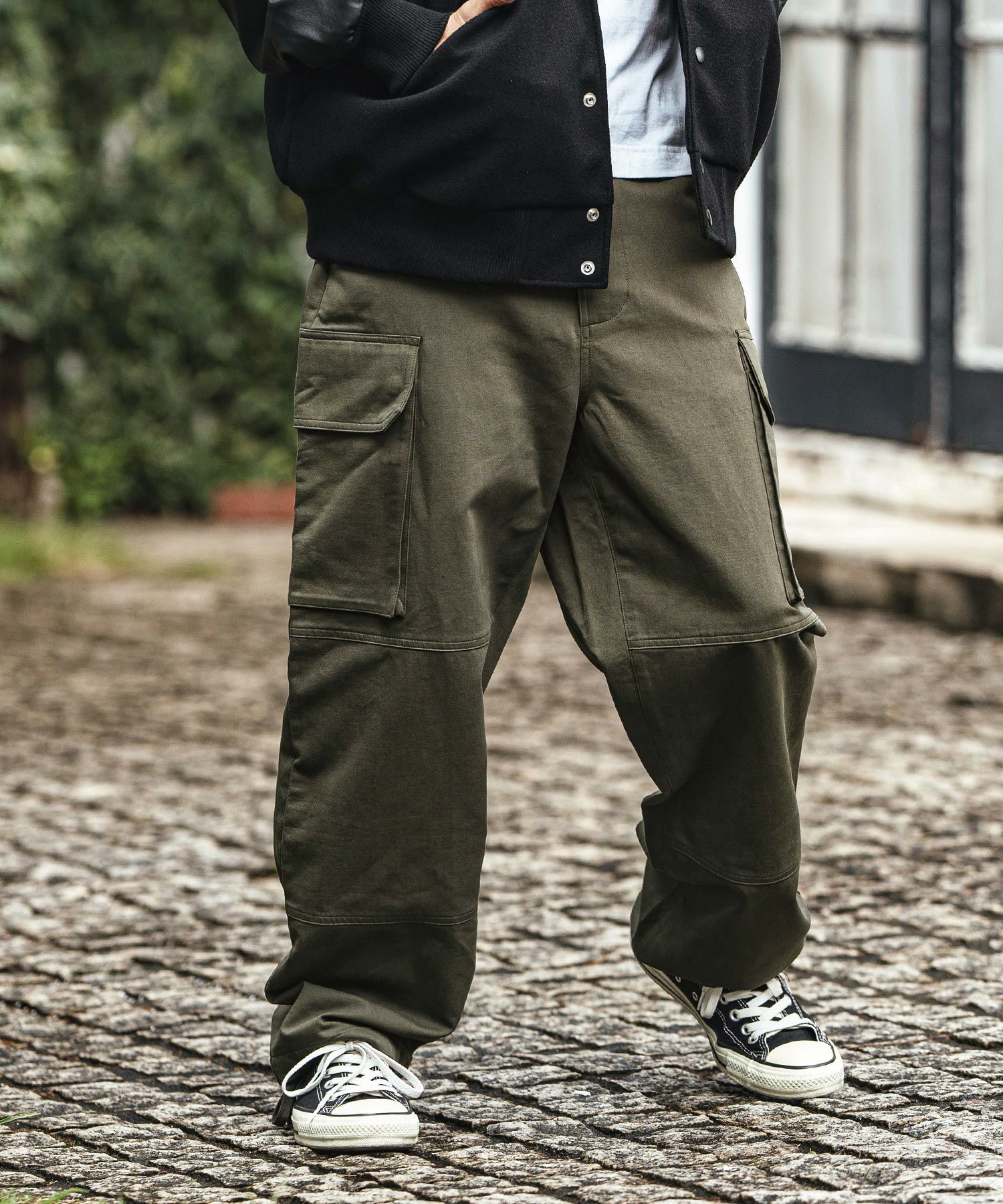期間限定価格 CAMBIO【gramb】アーノルドアップランドカーゴパンツ 50%OFF【CAMBIO(カンビオ)】Back Satin Wide Straight Cargo Pants