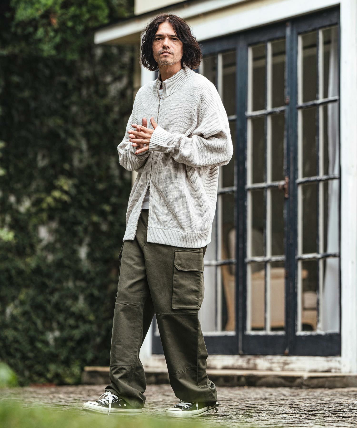 50%OFF【CAMBIO(カンビオ)】Back Satin Wide Straight Cargo Pants 50%OFF【CAMBIO(カンビオ)】Back Satin Wide Straight Cargo Pants