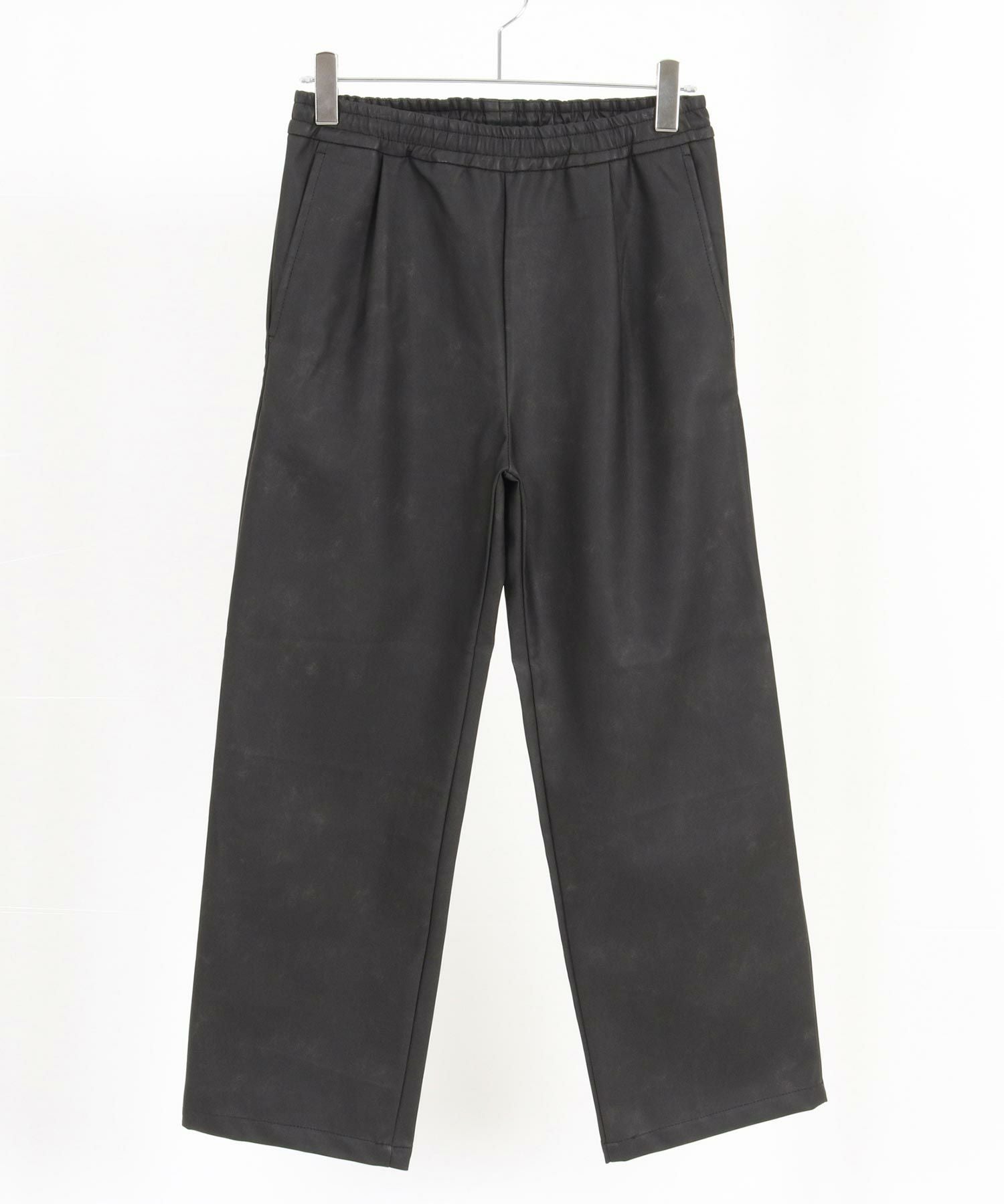50%OFF【CAMBIO(カンビオ)】加工フェイクレザーバルーンパンツ(24228CM