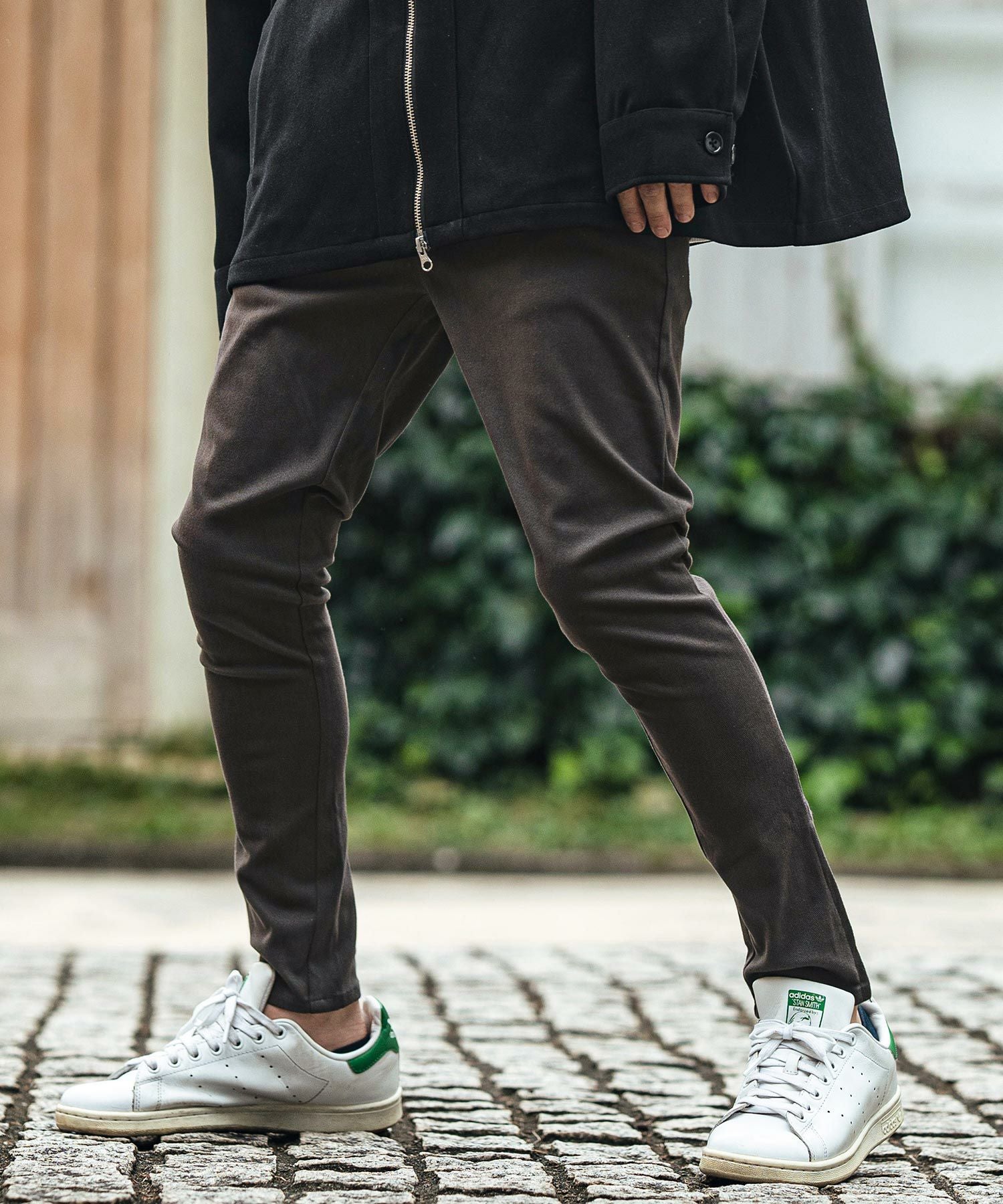 50%OFF【CAMBIO(カンビオ)】ストレッチツイル裾ZIPテーパードパンツ(BP