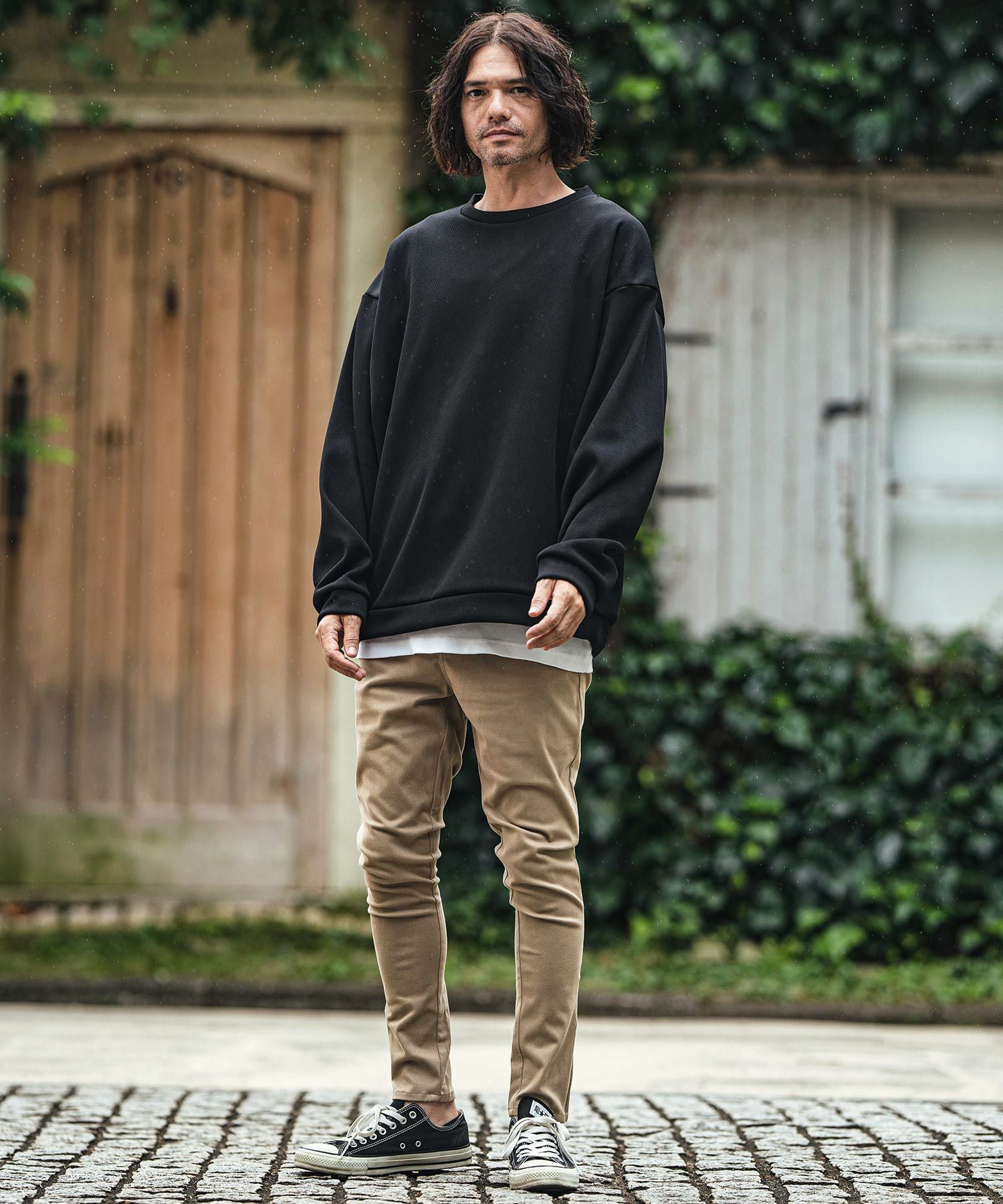 50%OFF【CAMBIO(カンビオ)】ストレッチツイル裾ZIPテーパードパンツ(BP 50%OFF【CAMBIO(カンビオ)】ストレッチツイル裾ZIPテーパードパンツ(BP