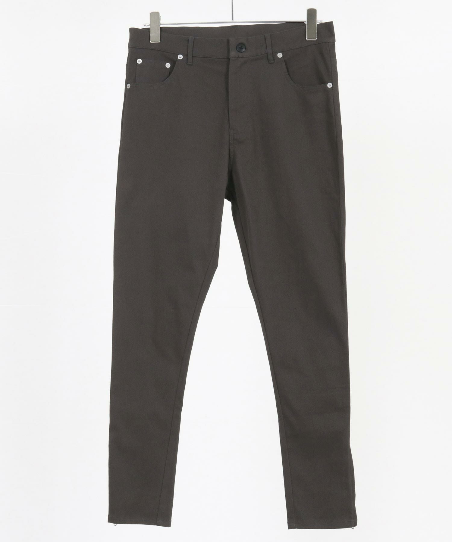 50%OFF【CAMBIO(カンビオ)】ストレッチツイル裾ZIPテーパードパンツ(BP