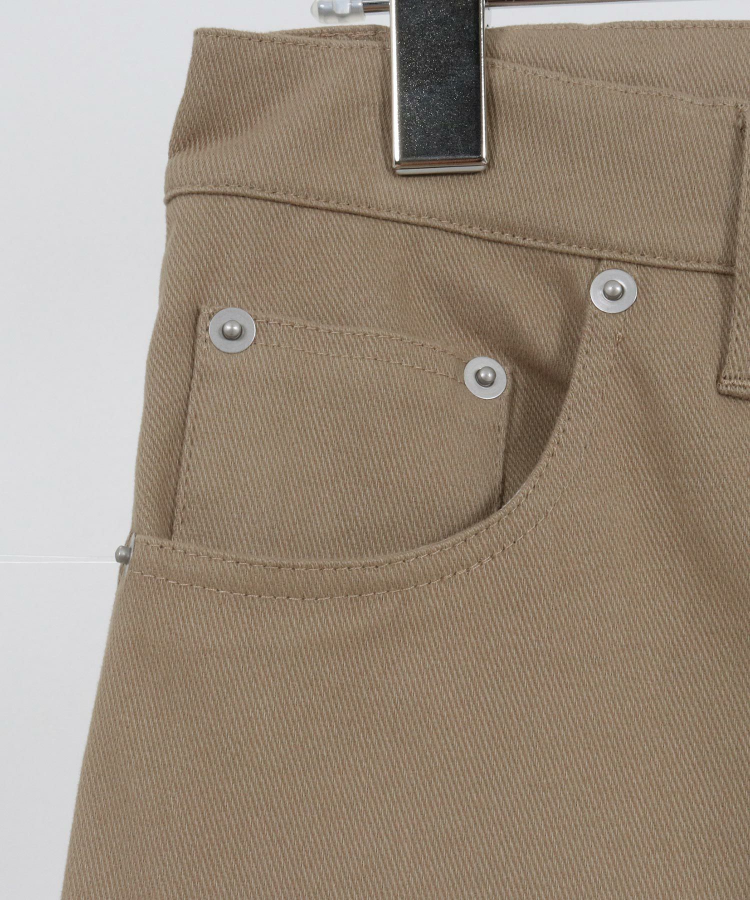 えにゃぷ 50%OFF【CAMBIO(カンビオ)】ストレッチツイル裾ZIPテーパードパンツ(BP