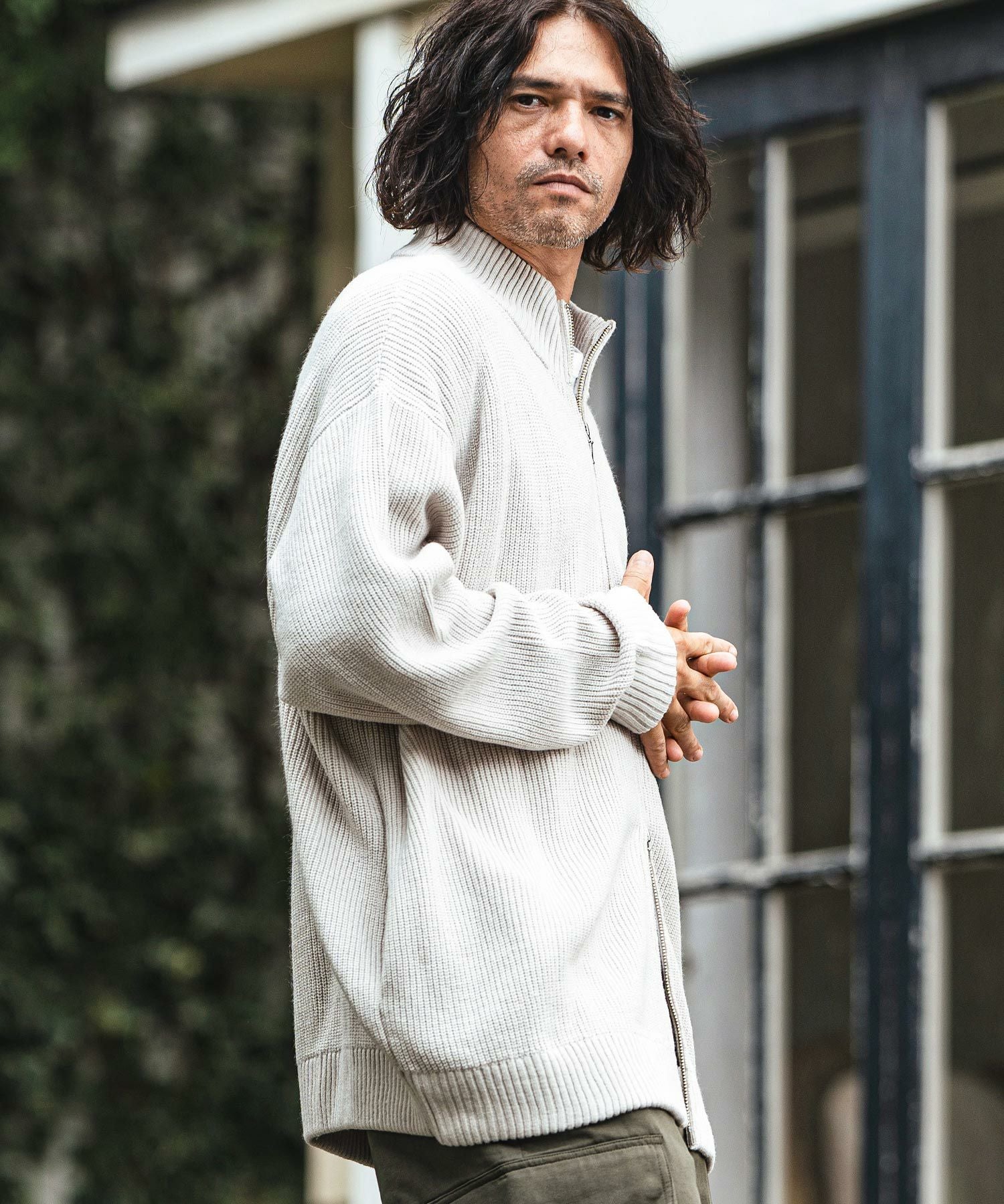 50%OFF【CAMBIO(カンビオ)】Half Cardigan Drivers Knit ドライバーズ