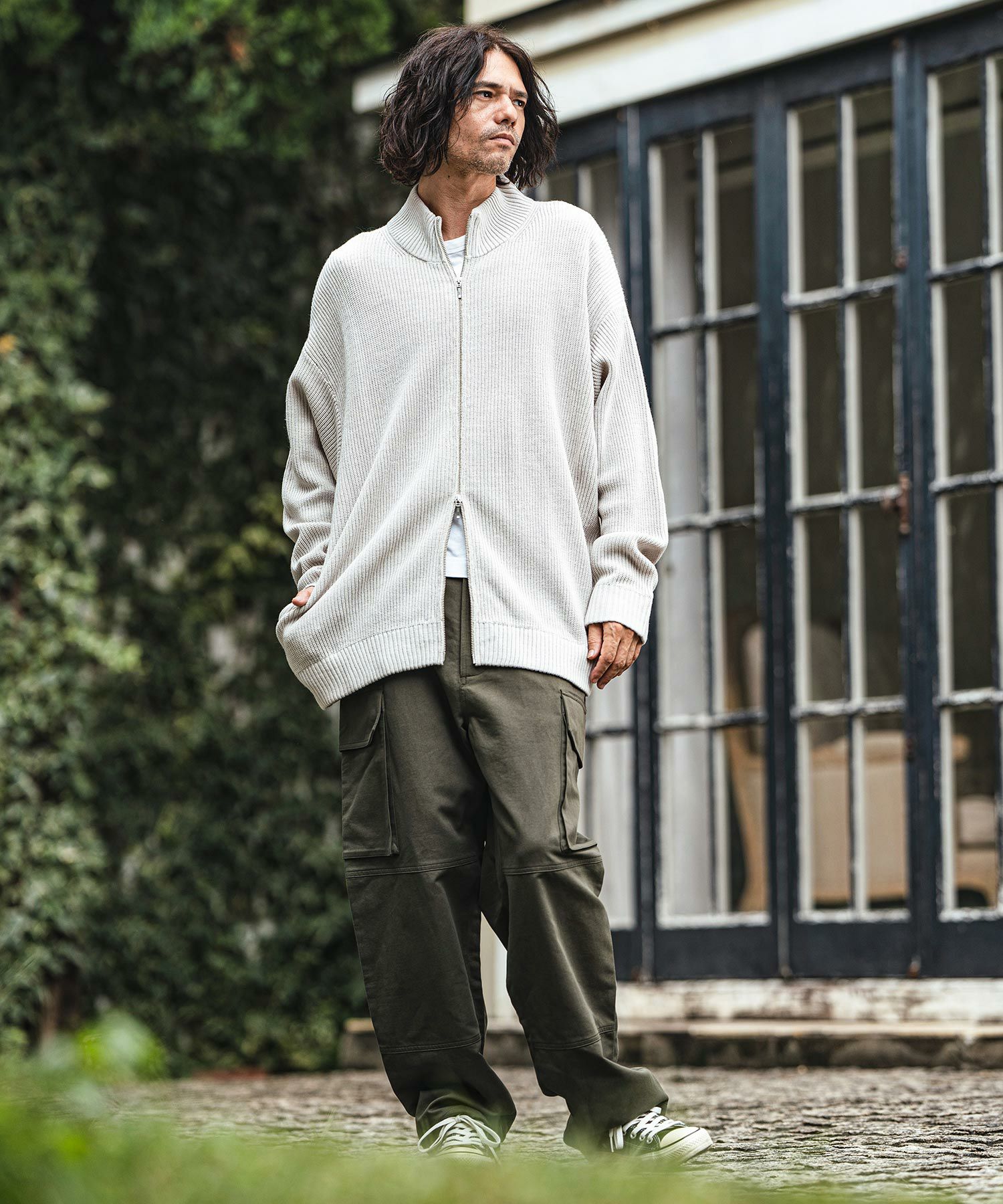 50%OFF【CAMBIO(カンビオ)】Half Cardigan Drivers Knit ドライバーズ