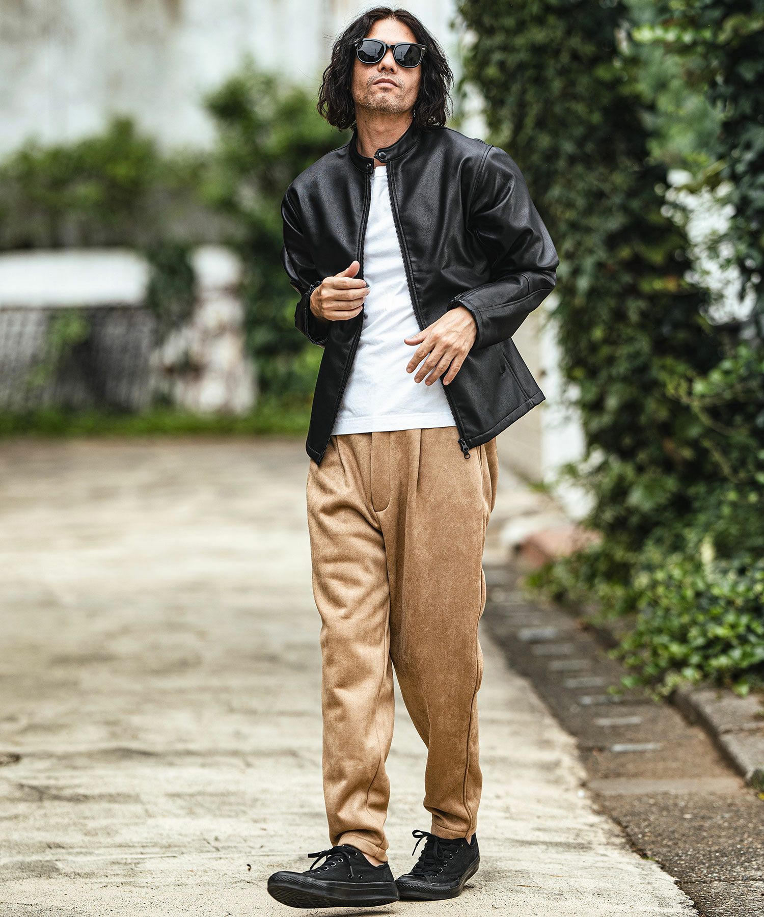 イタリア製　NUOVE PROPOSTE　レザー　スポーツジャケット　短丈 MOTOR NEW VINTAGE