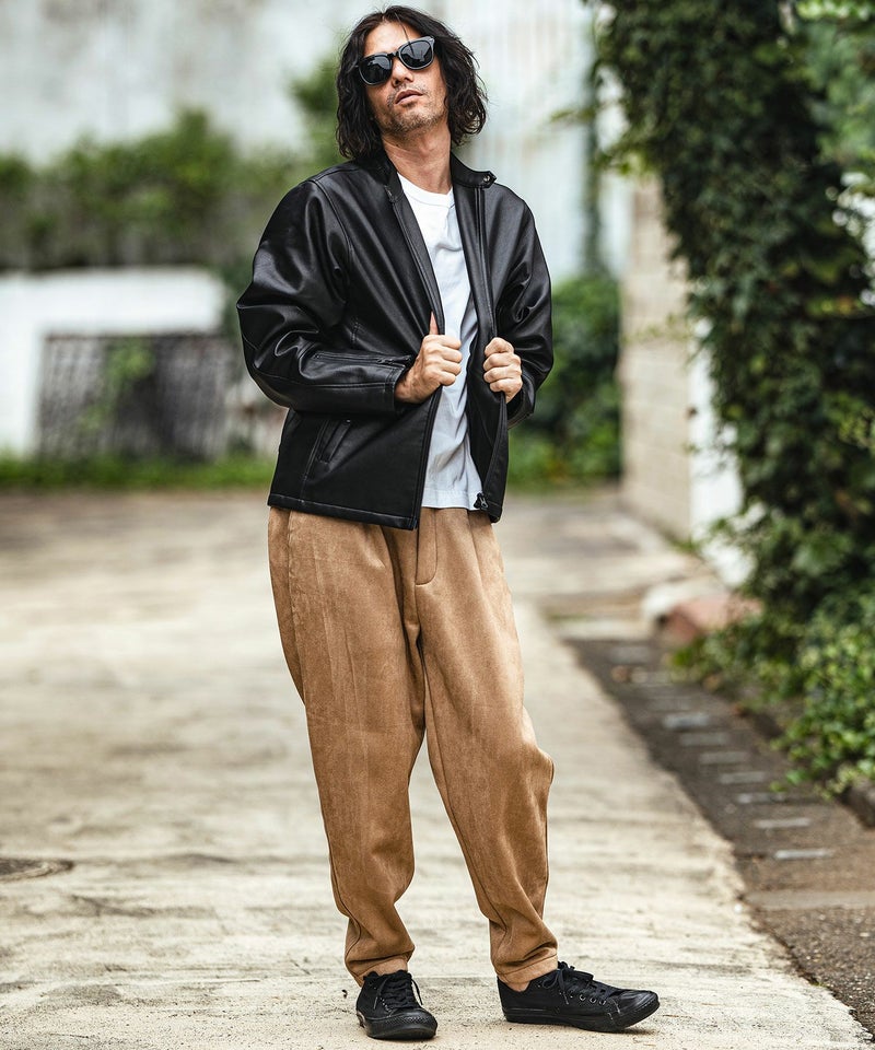 30%OFF【CAMBIO(カンビオ)】Synthetic Leather Single rider jacket 