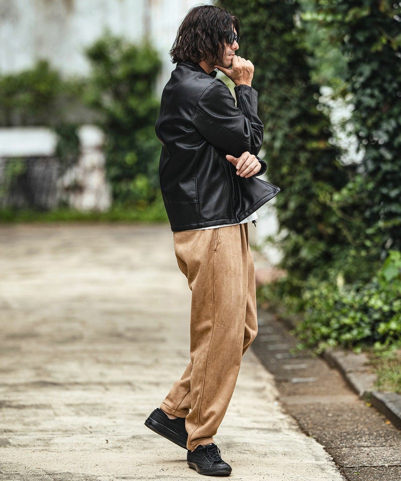 30%OFF【CAMBIO(カンビオ)】Synthetic Leather Single rider jacket 