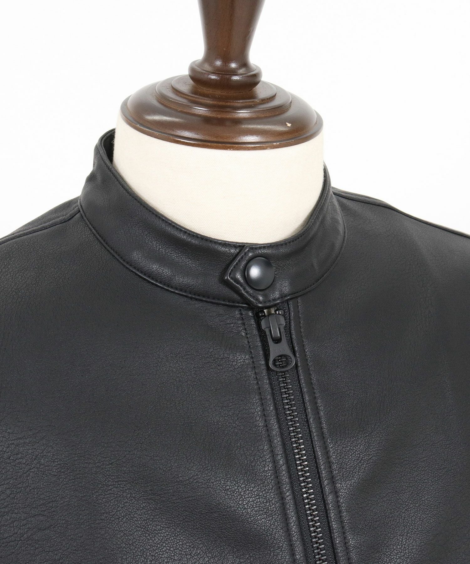 30%OFF【CAMBIO(カンビオ)】Synthetic Leather Single rider jacket