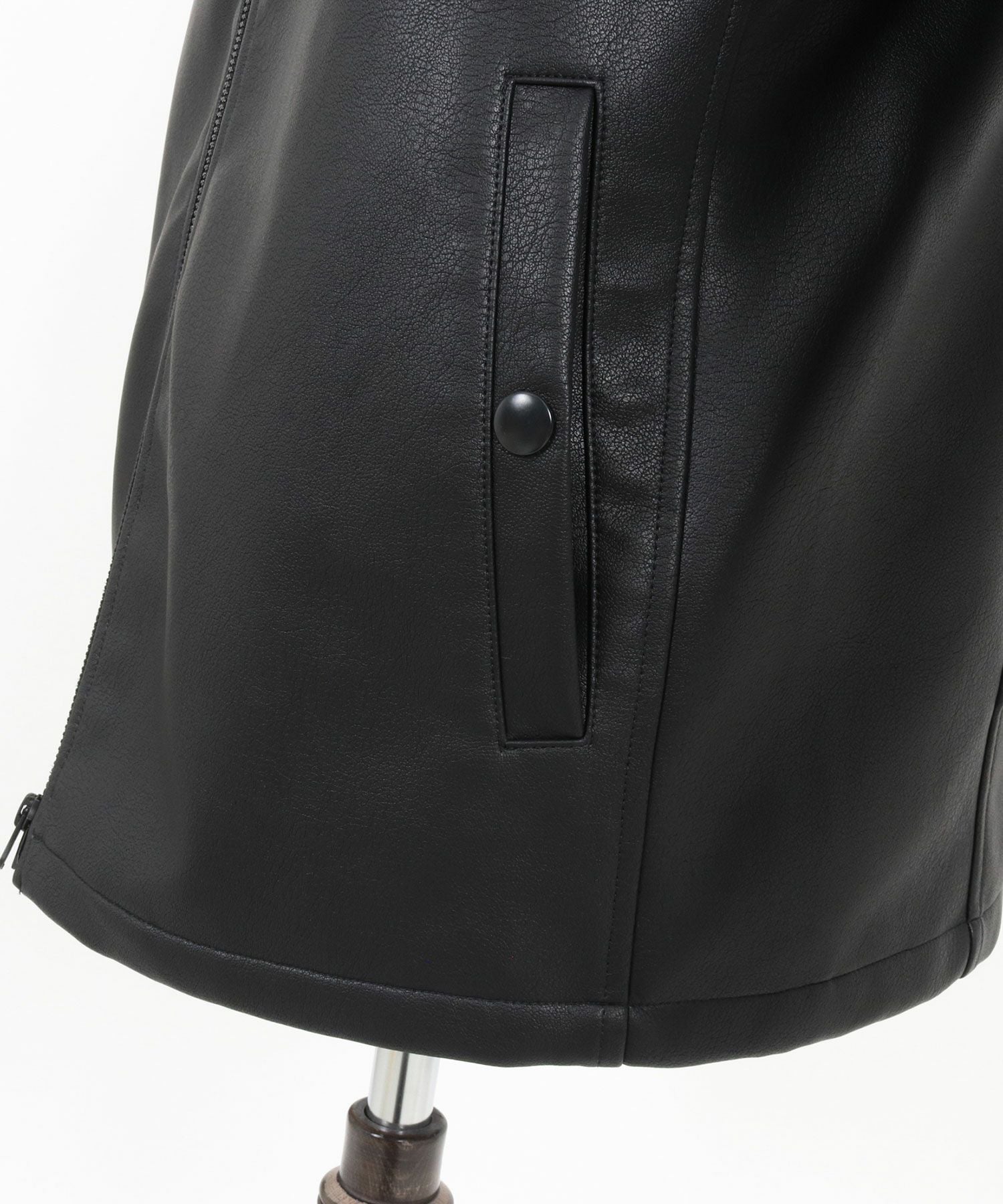30%OFF【CAMBIO(カンビオ)】Synthetic Leather Single rider jacket