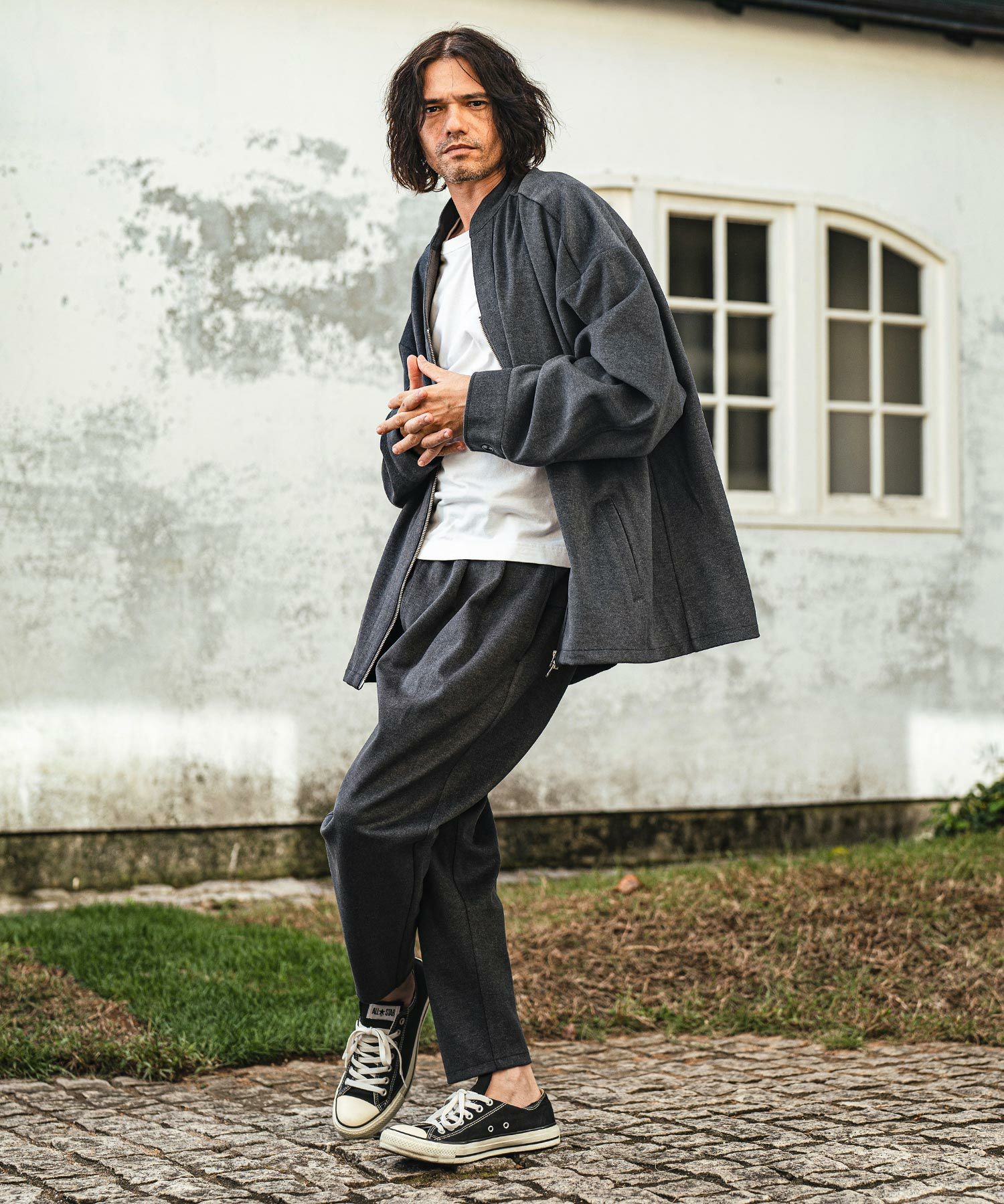 30%OFF【CAMBIO(カンビオ)】 Brushed Span Zipper & Skipper Shirt