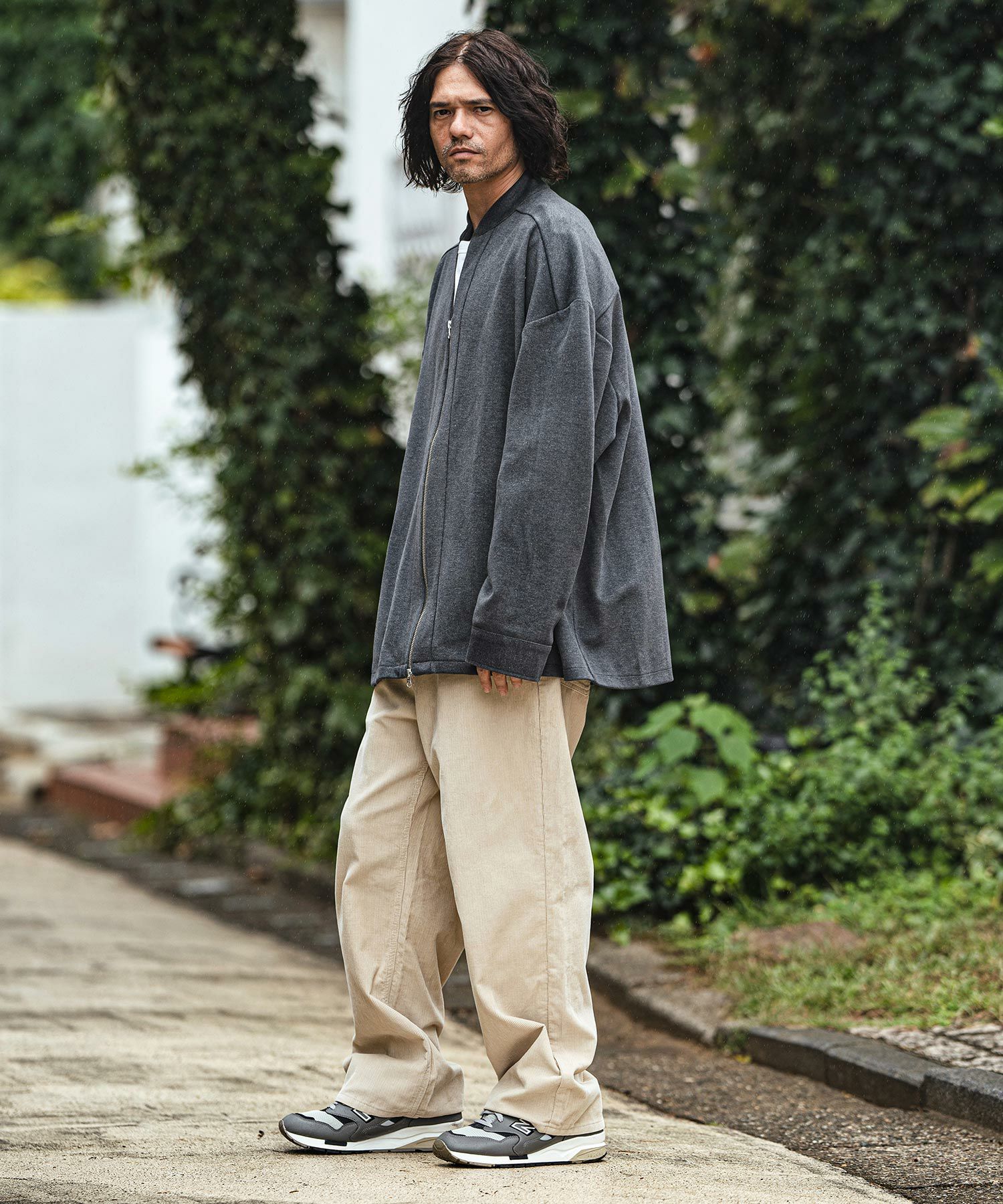 50%OFF【CAMBIO(カンビオ)】 Brushed Span Zipper & Skipper Shirt