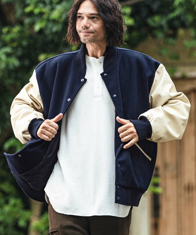 50%OFF【CAMBIO(カンビオ)】メルトンPU切り替えルーズシルエット 