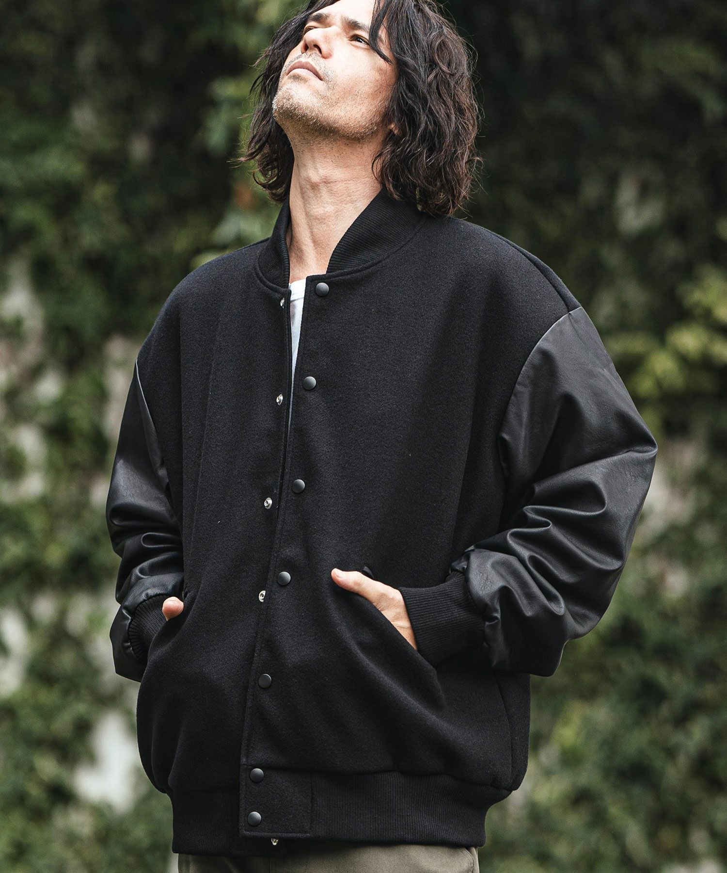 50%OFF【CAMBIO(カンビオ)】メルトンPU切り替えルーズシルエット