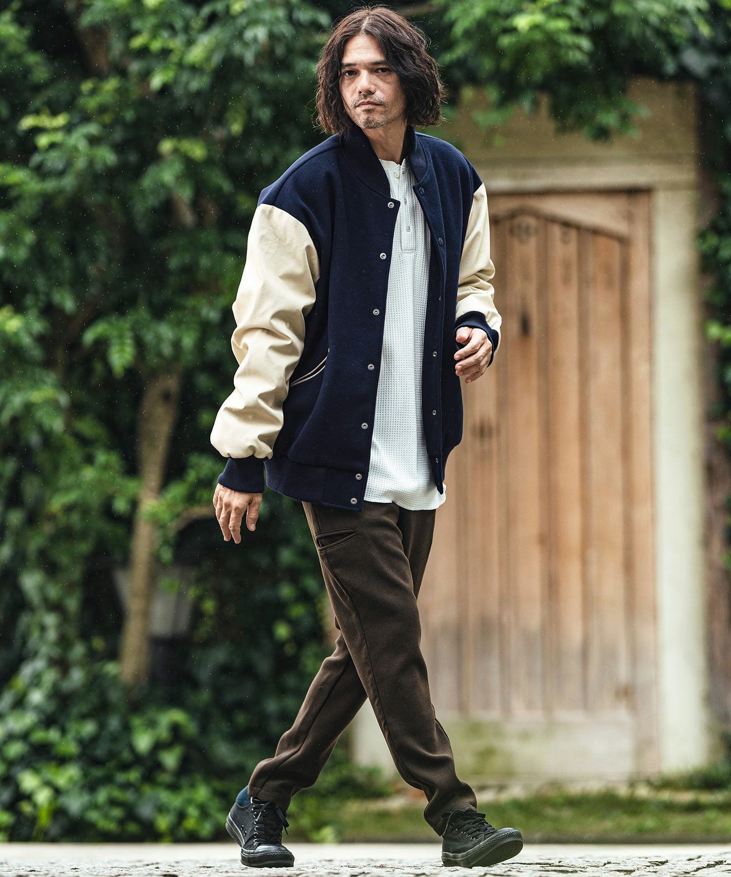 50%OFF【CAMBIO(カンビオ)】メルトンPU切り替えルーズシルエット